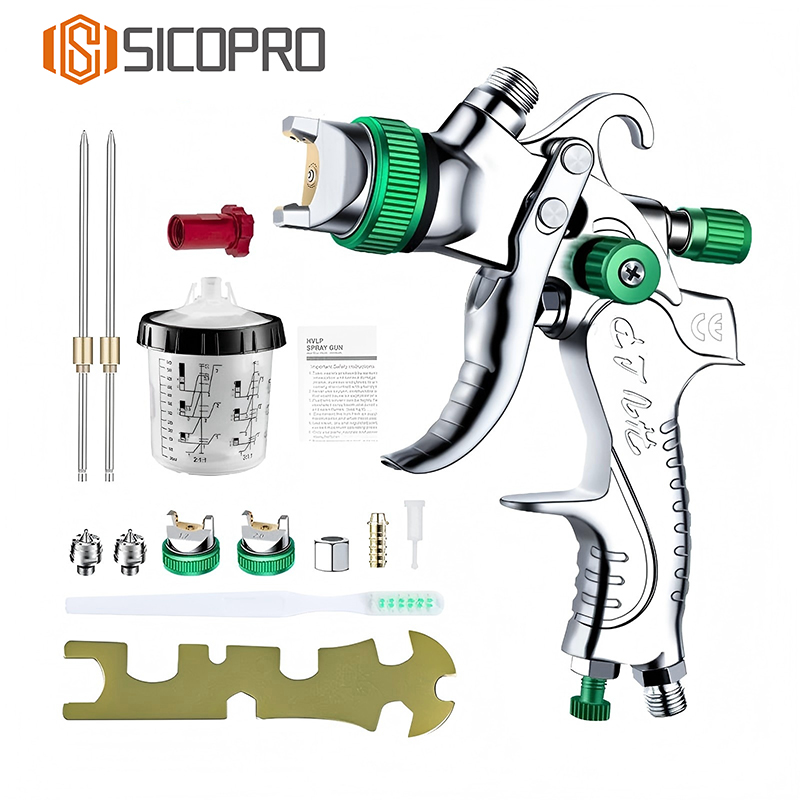 SK-2008 LVLP Professional Spray Gun - Green Edition