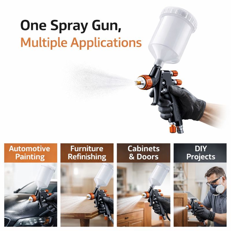 SICOPRO SK-791 LVLP Spray Gun – 1.4mm Refinished Painting Expert