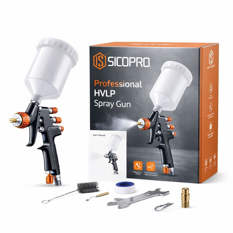 HVLP Spray Gun SK-791 – 1.4mm Refinished LVLP Paint Sprayer
