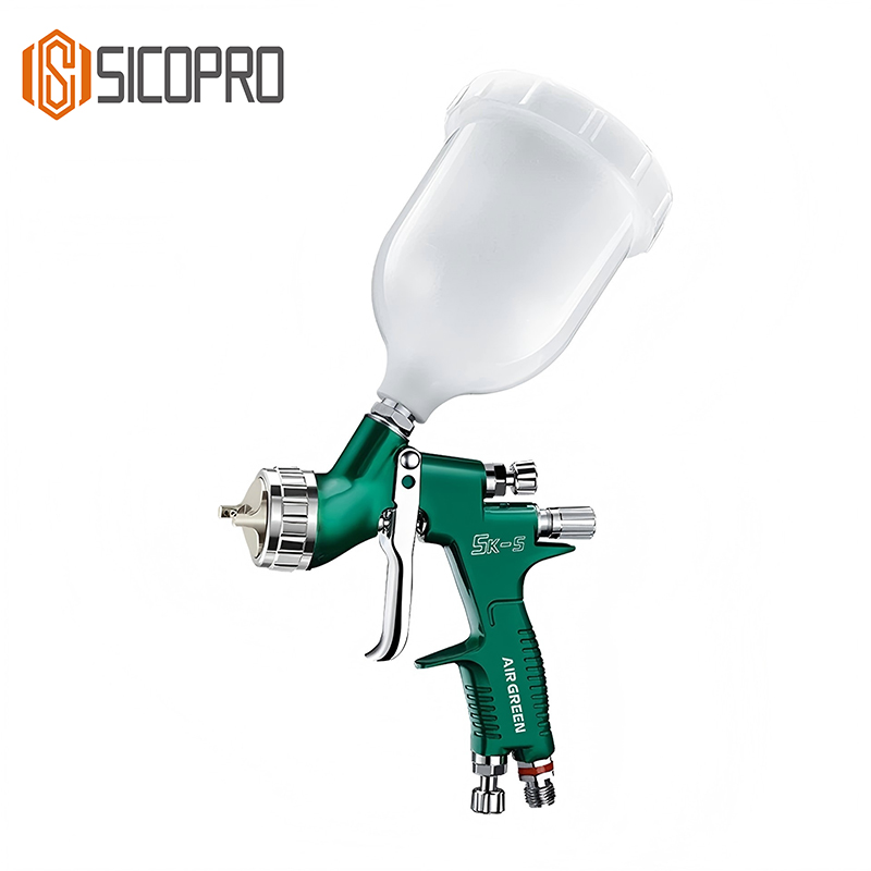 SKS LVLP Green Spray Gun – High Atomization for Fine Finishing