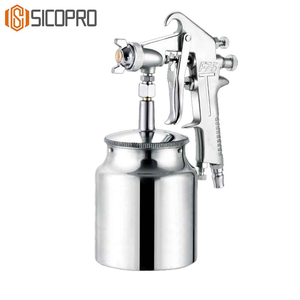 F-75 LVLP Spray Gun – Suction Feed Pneumatic Paint Gun with 1000ml Cup