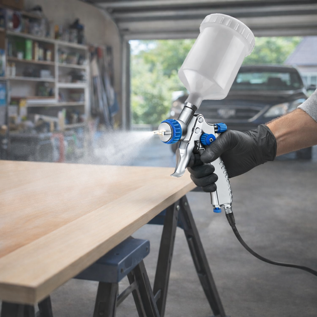 SICOPRO SK-2010 LVLP Gravity Feed Spray Gun for Professional Painting