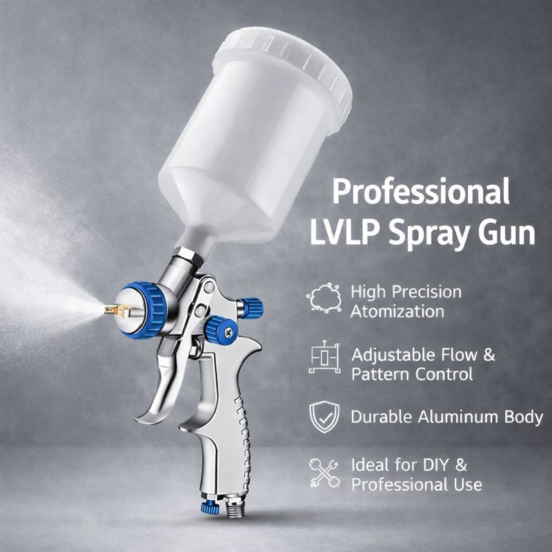SICOPRO SK-2010 LVLP Gravity Feed Spray Gun for Professional Painting