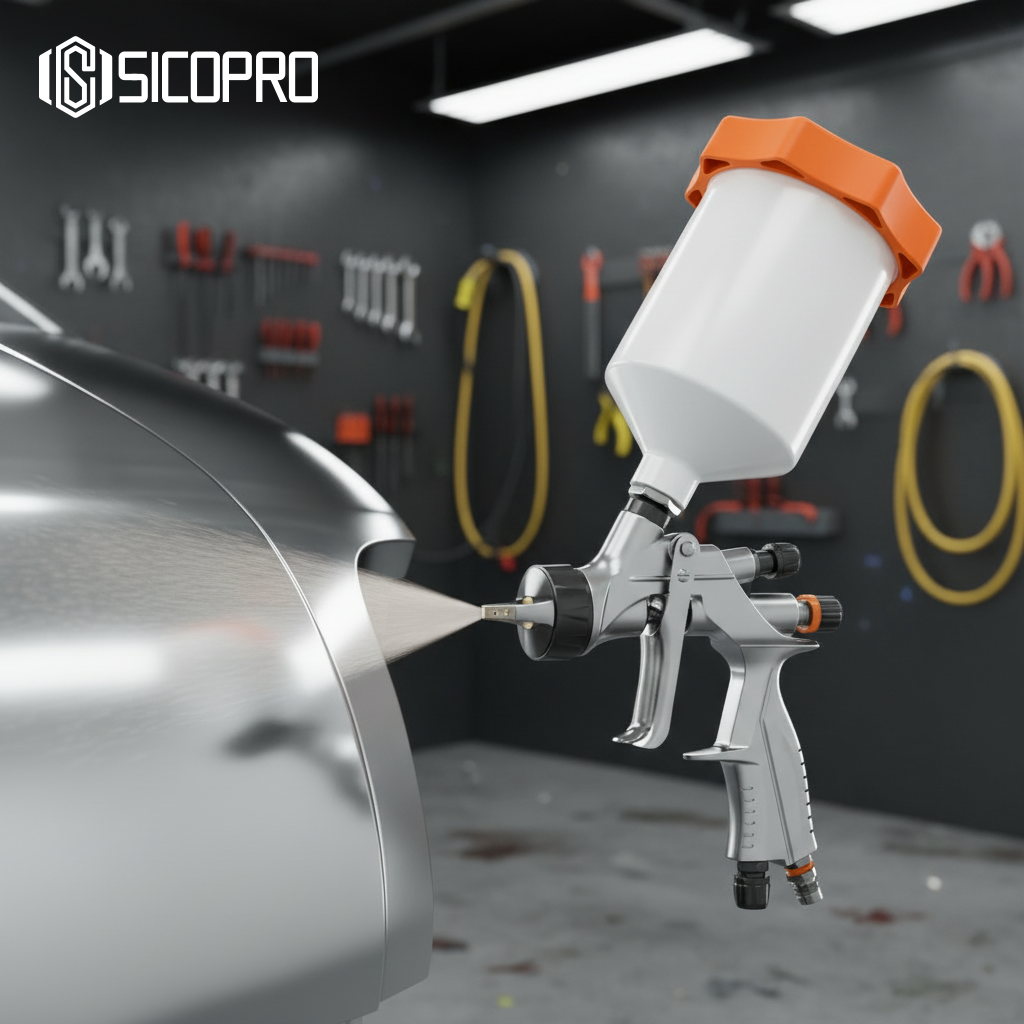 SK-200 LVLP Spray Gun for Clear Coat Finishing