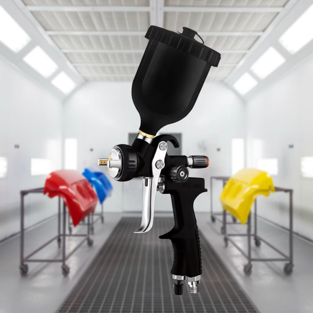 SK-100 LVLP Spray Gun Professional Automotive Gravity Feed Paint Sprayer
