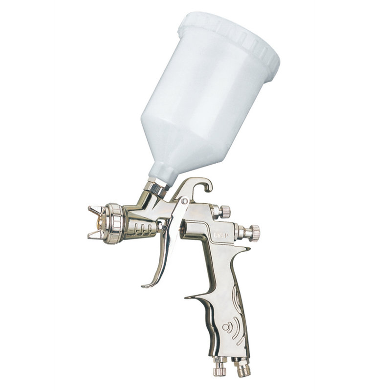 SK-500 LVLP Gravity Feed Spray Gun with Chrome Body