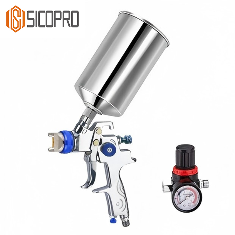AS-1009 LVLP Spray Gun Set with Aluminum Cup and Regulator