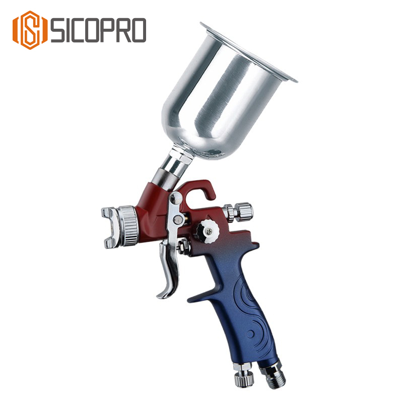 SK-350 LVLP Gravity Feed Spray Gun with Aluminum Cup – High Transfer Efficiency, Low Pressure