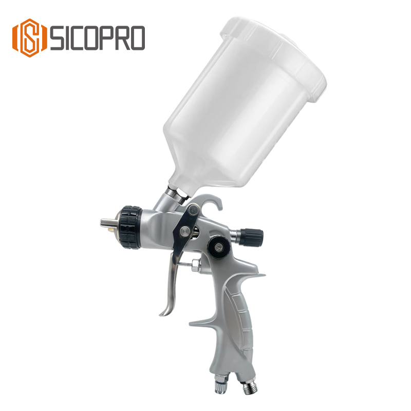 SICOPRO SK‑92 LVLP Gravity Feed Spray Gun (600 ml Cup) – Professional Auto & Furniture Refinishing Tool