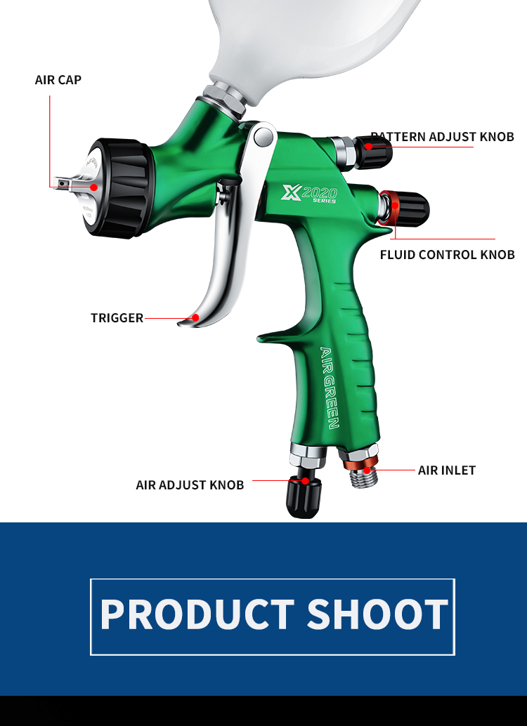 SK-2020 HVLP Spray Gun with 600ml Cup – High Transfer Efficiency
