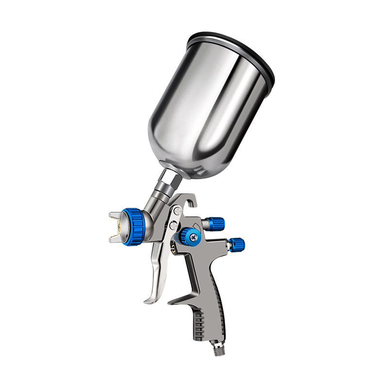 SICOPRO LVLP Spray Gun Set – 3-Piece Gravity Feed Paint Guns with Stainless Steel Cups for Basecoat, Clearcoat & Primer Applications