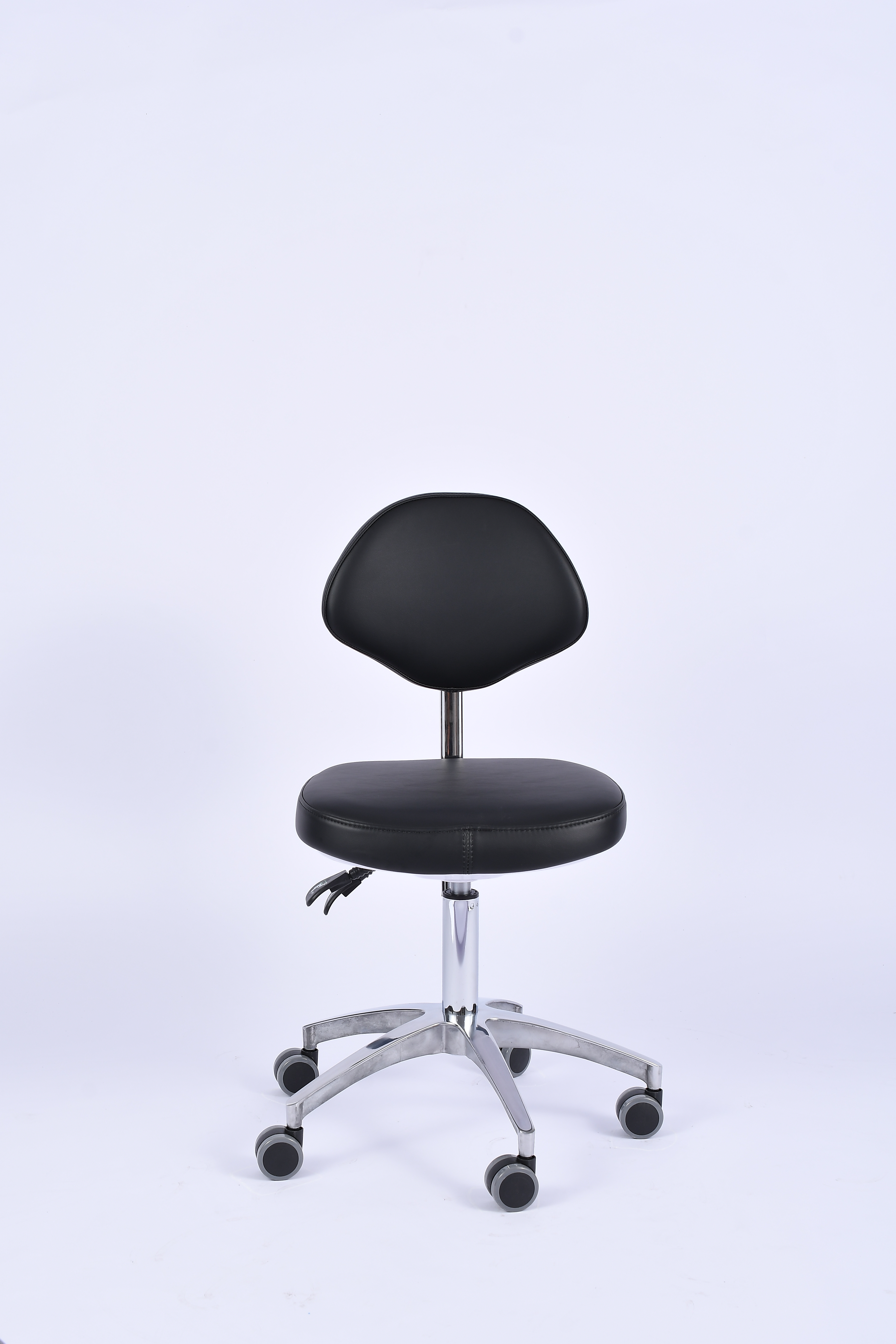 Industrial Polyurethane Adjustable Chrome Ring Casters Lab Seating