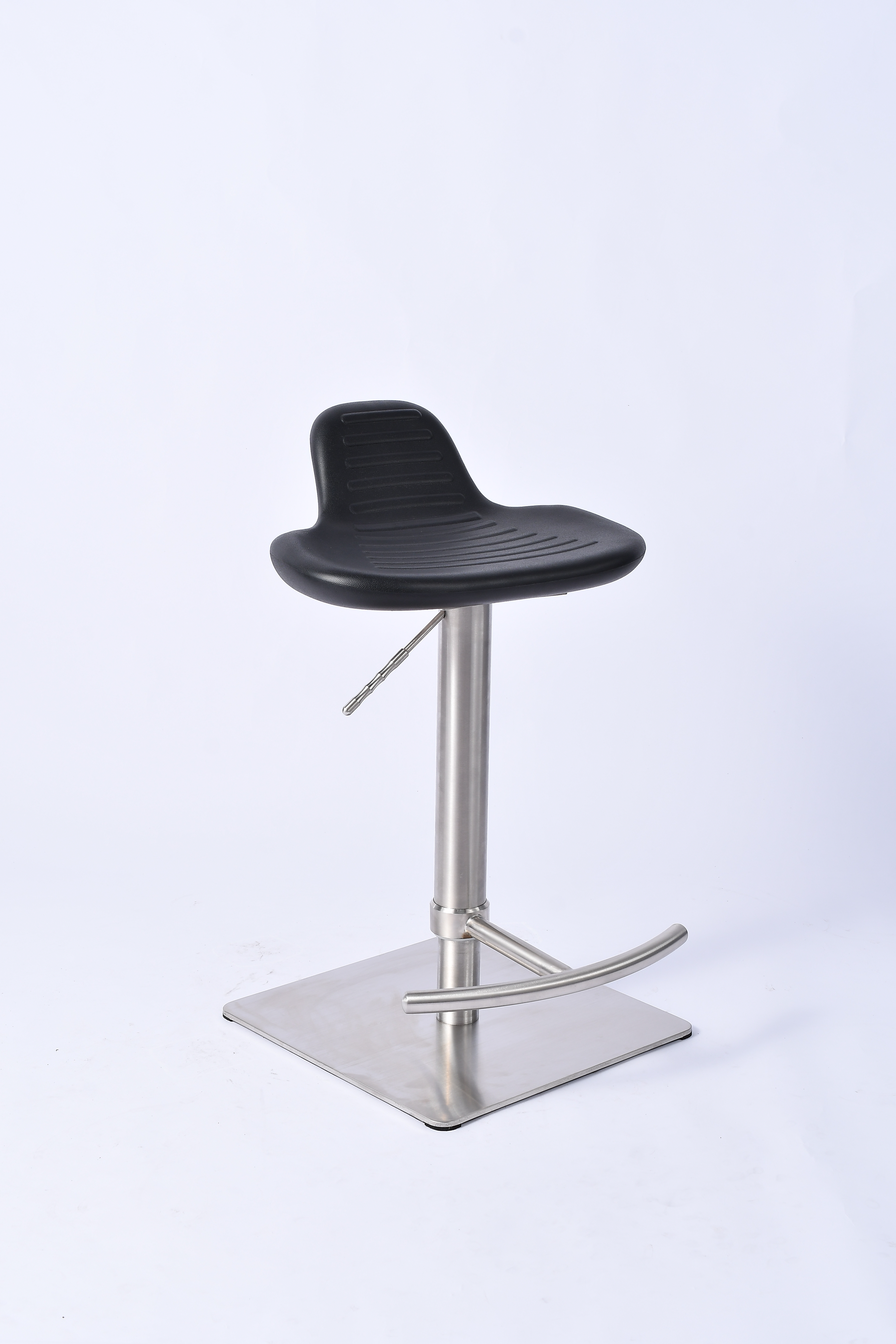 Industrial Polyurethane Adjustable Chrome Foot Ring Casters Lab Seating