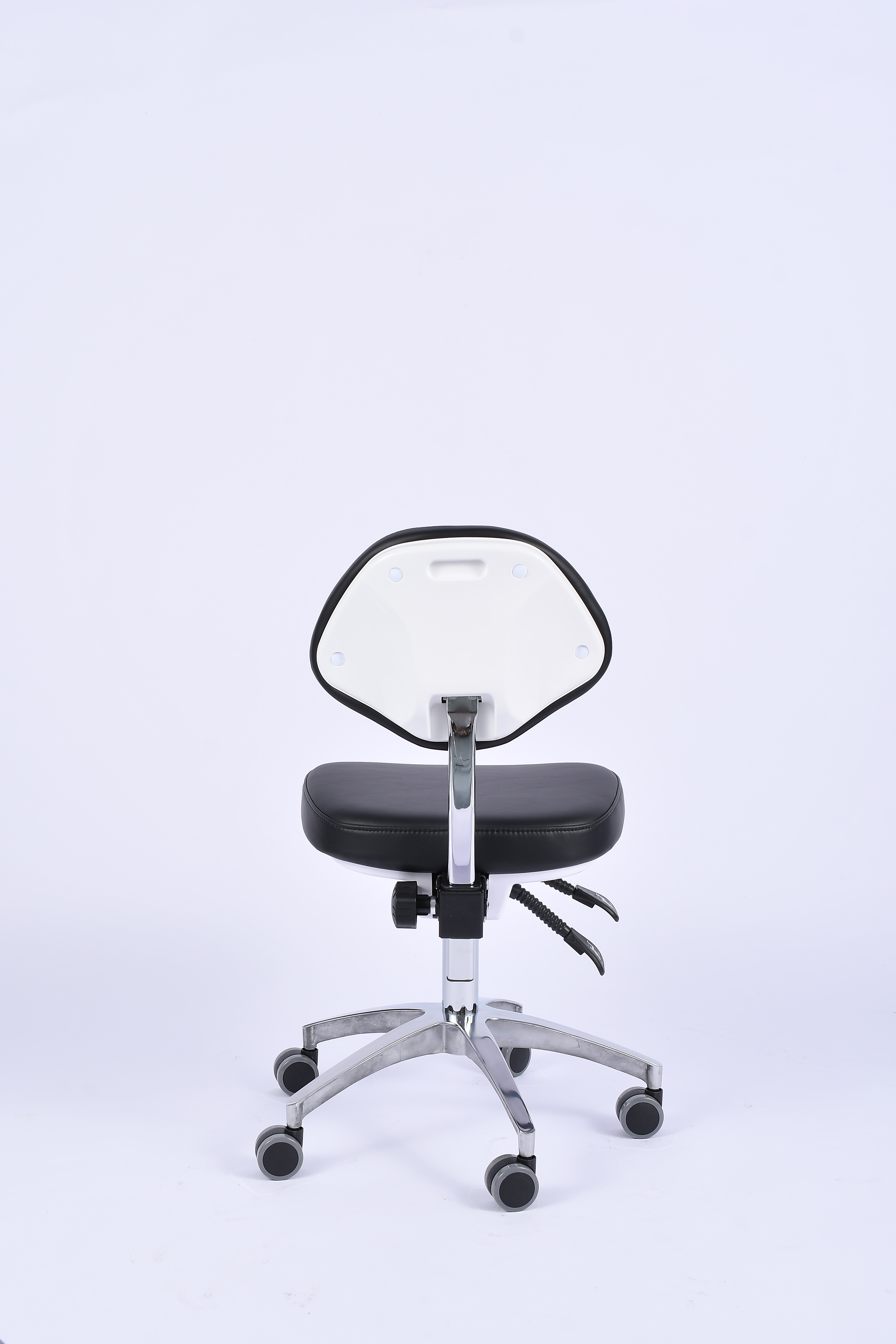 Industrial PU Chrome Foot Ring Height Adjustable Laboratory Seating