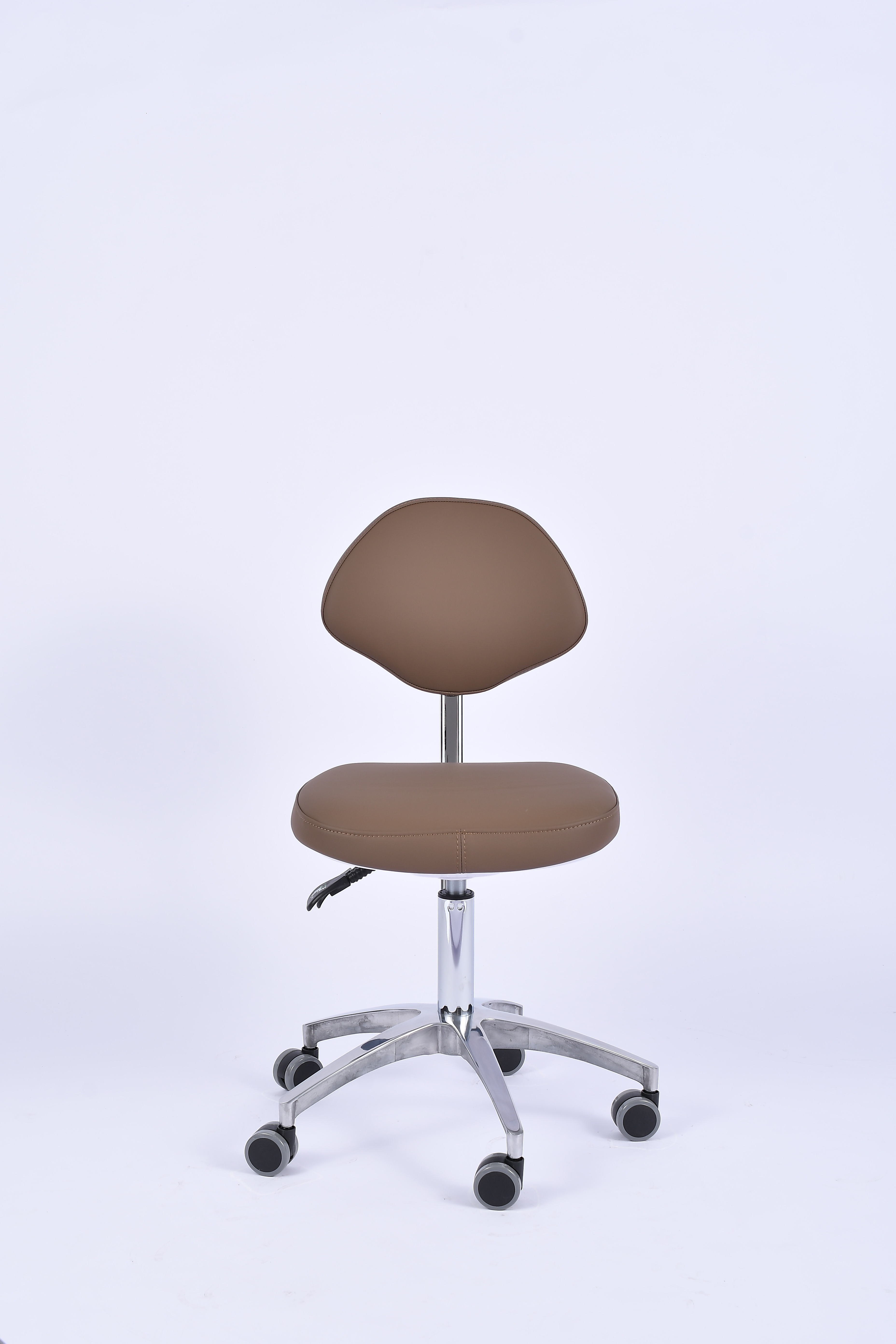 Industrial PU Chrome Foot Ring Height Adjustable Lab Seating
