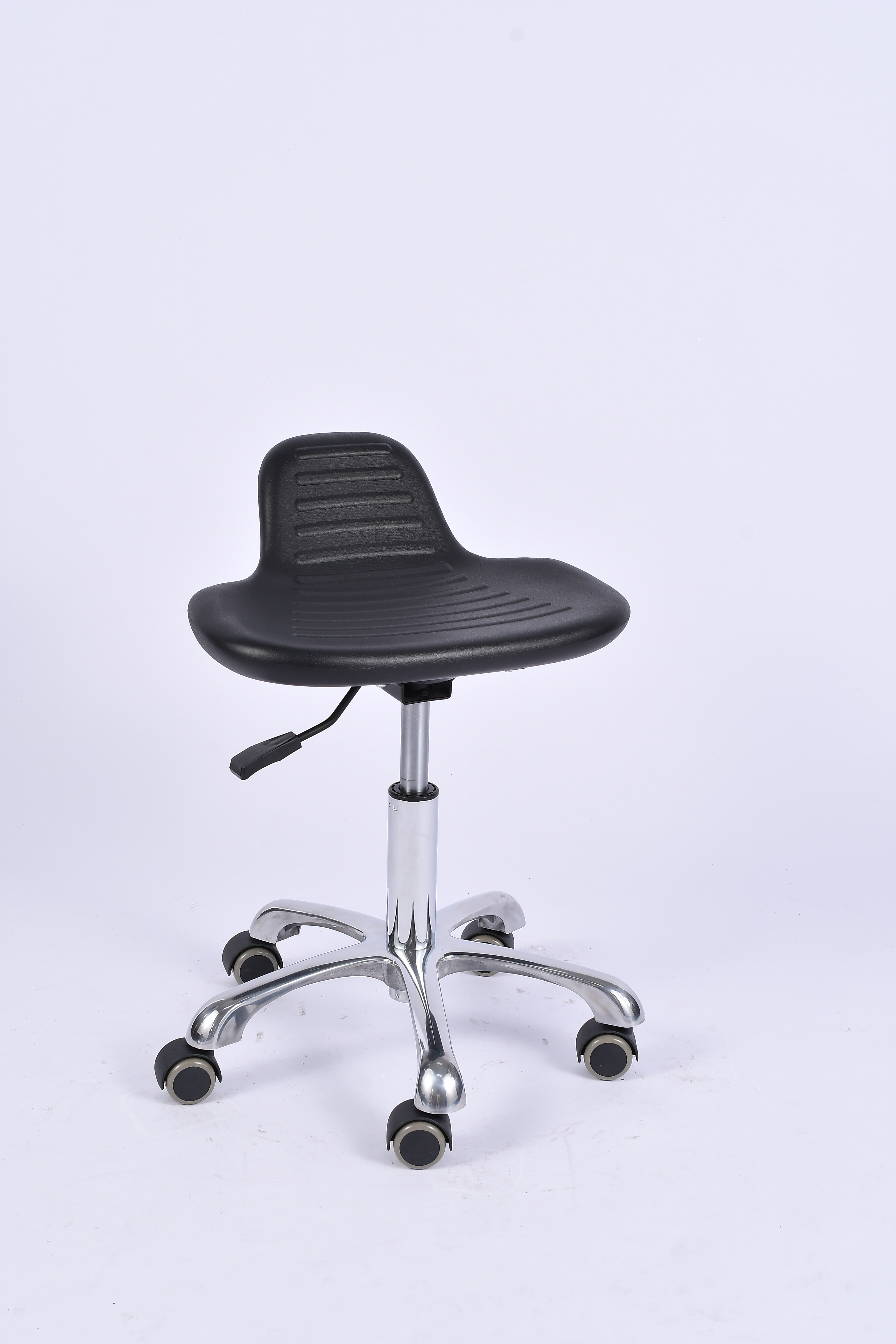 Industrial Polyurethane Chrome Foot Ring with Casters Adjustable and Laboratory Stool