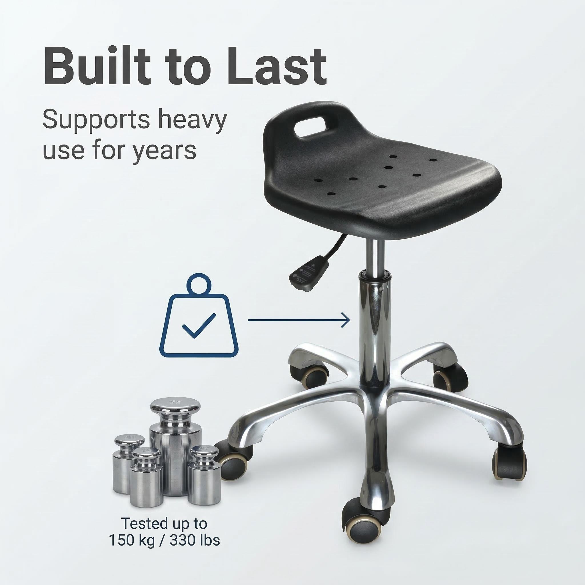 Industrial Polyurethane Adjustable Laboratory Chair for Professional Use