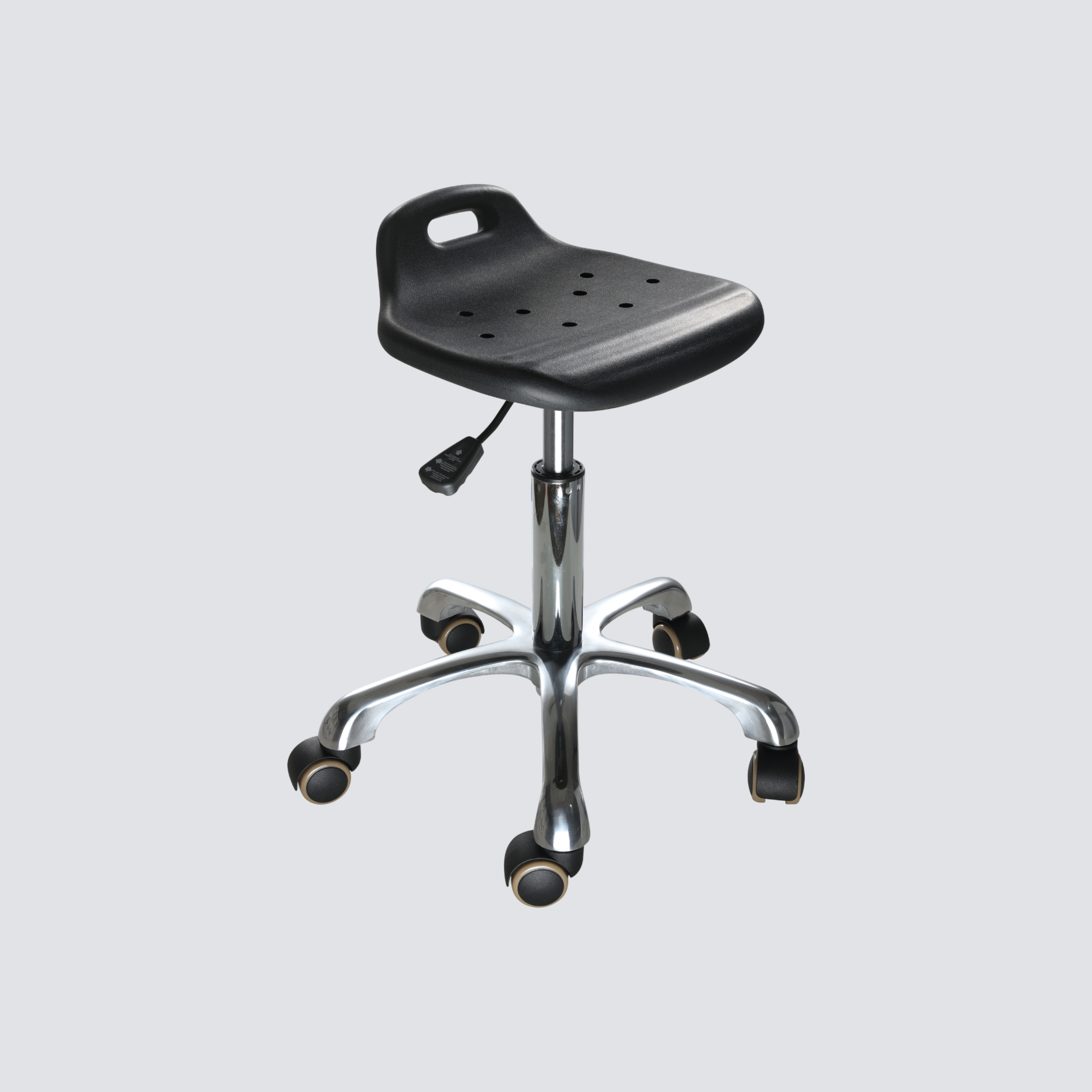 Industrial Polyurethane Swivel Casters Adjustable Lab Seating