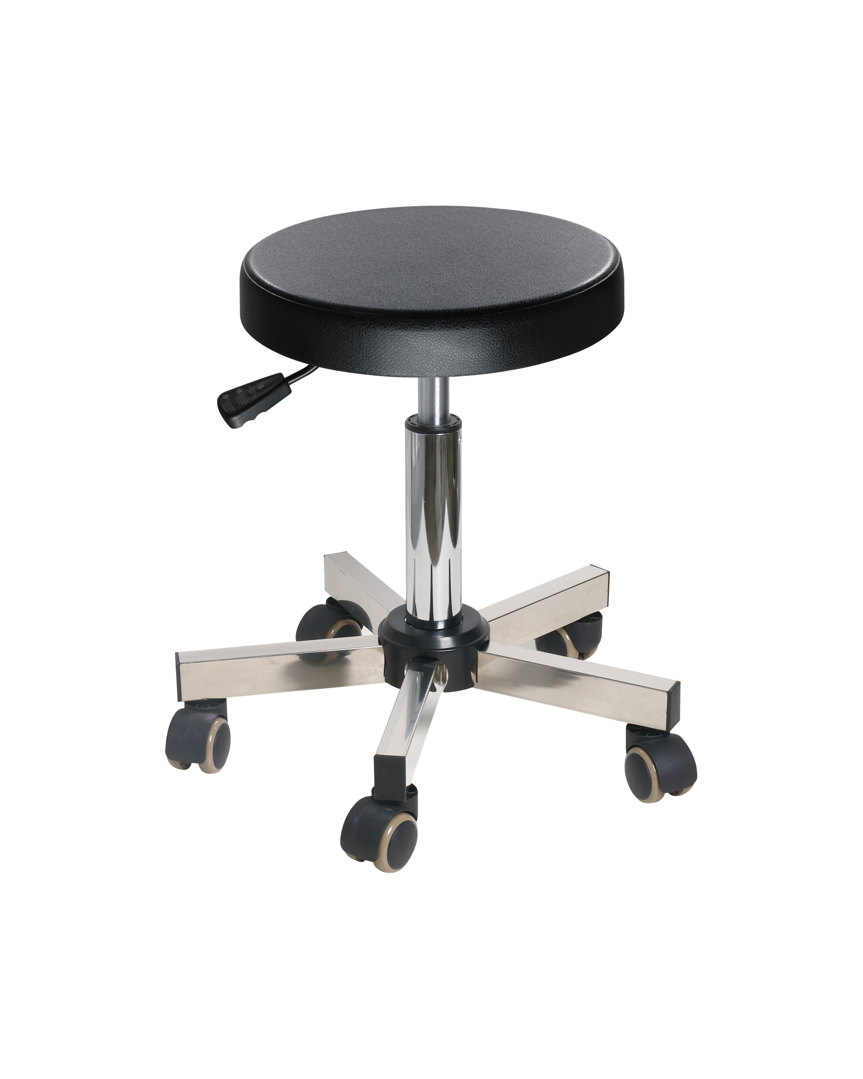 Industrial Polyurethane Chrome Foot Ring Adjustable and Casters with Lab Seating