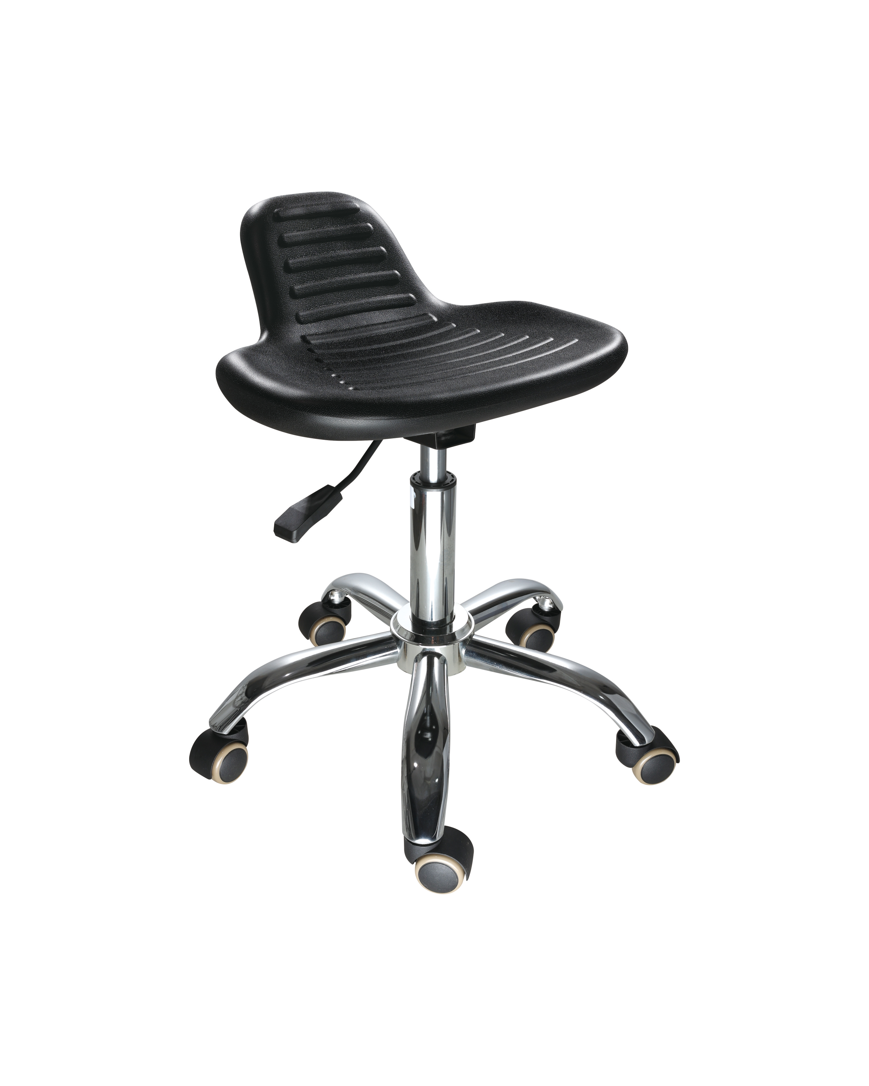 Multi Purpose Industrial Polyurethane Chair with Foot Ring and Casters Laboratory Chair