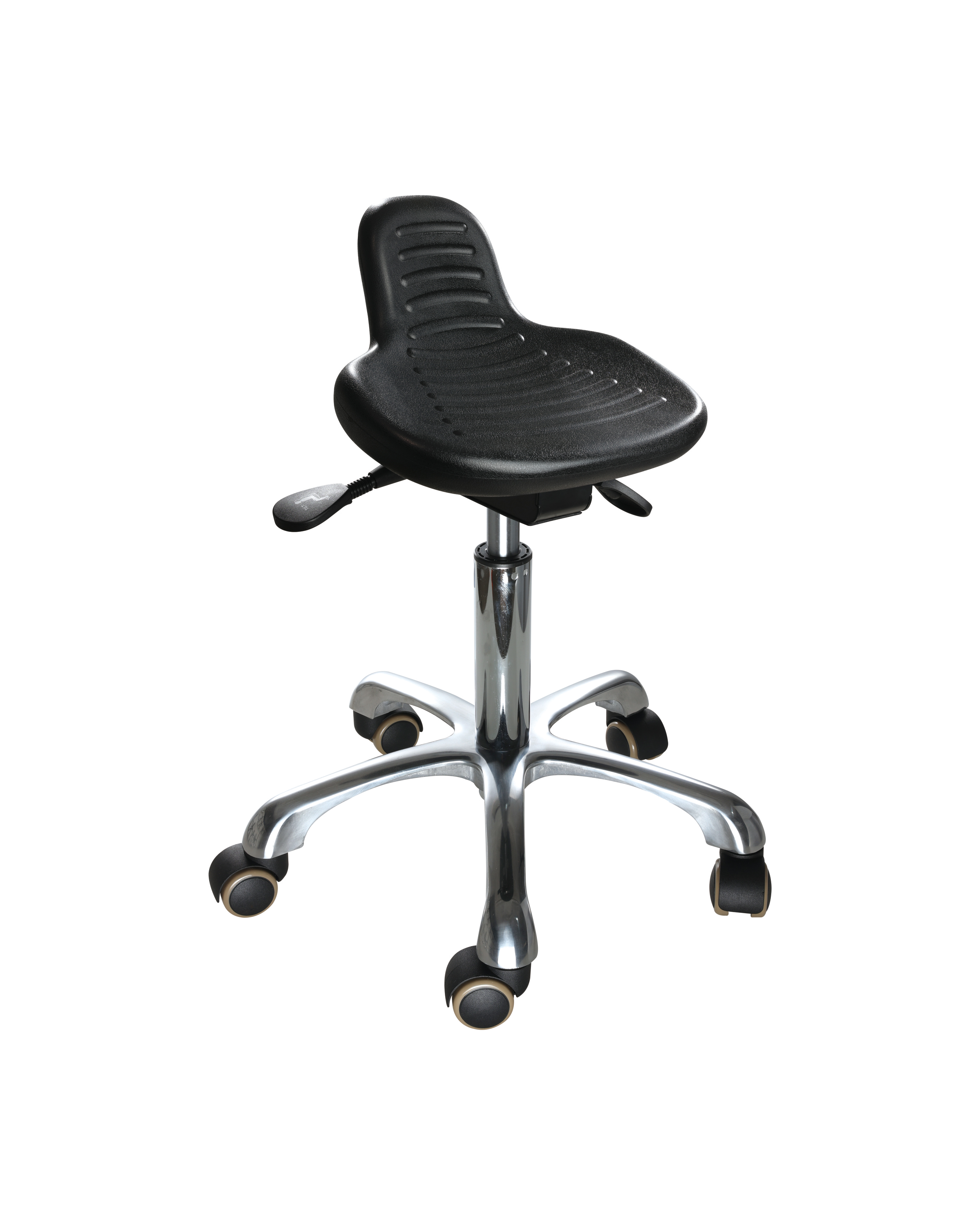 Adjustable Polyurethane Industrial Chair with Foot Ring and Casters Laboratory Chair