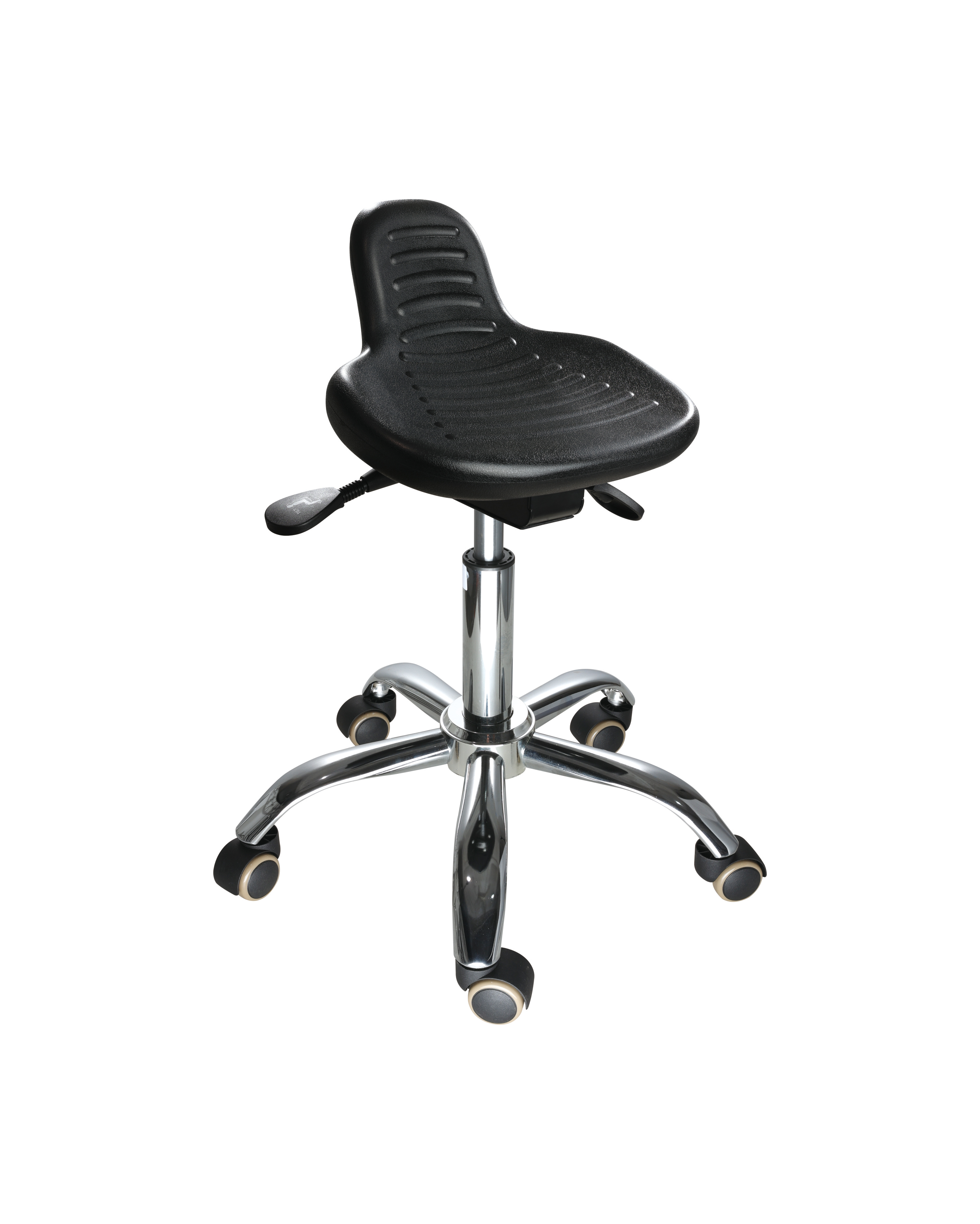 Adjustable Polyurethane Industrial Chair with Foot Ring and Casters Laboratory Chair