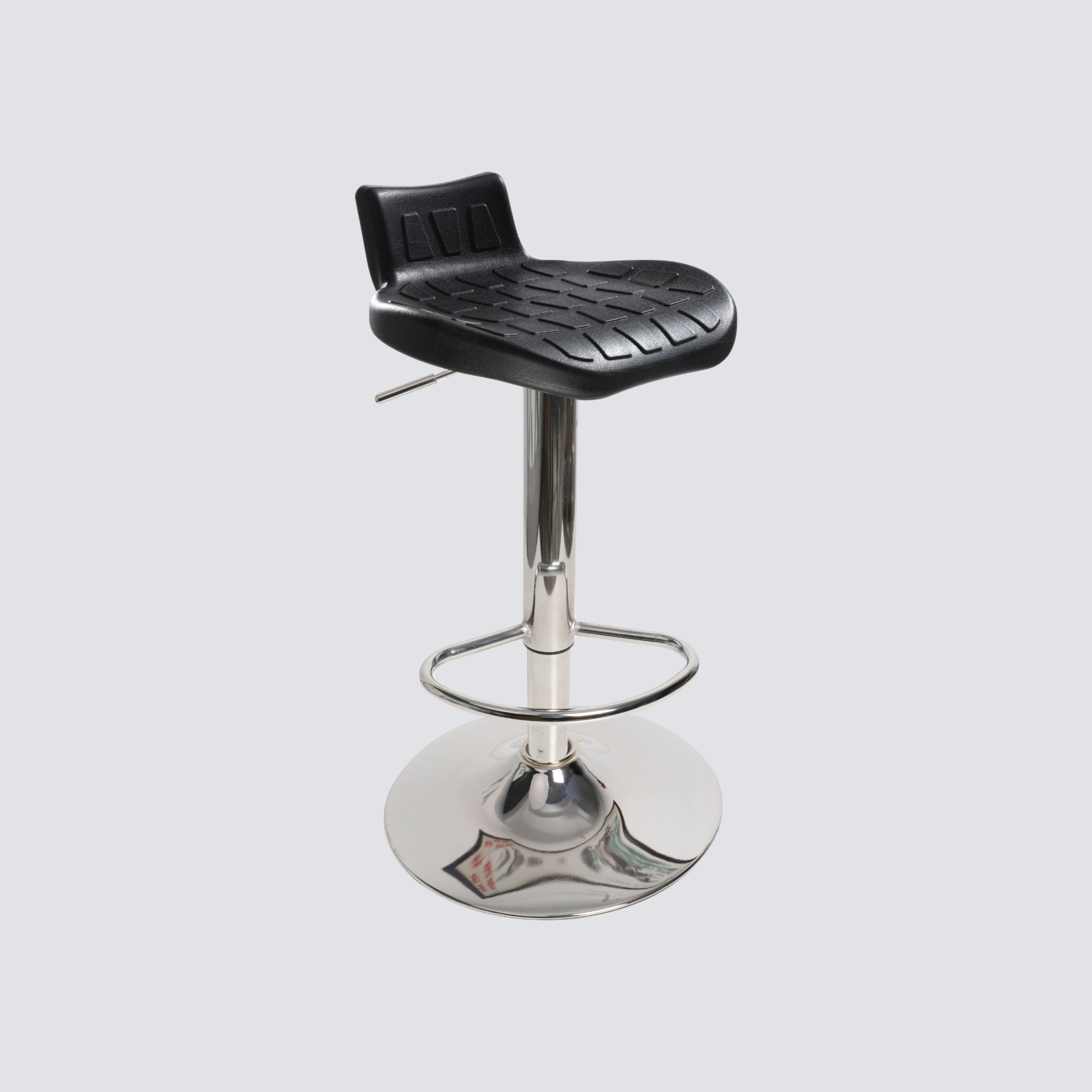Industrial Polyurethane Adjustable Chrome Foot Ring Casters Laboratory Chair