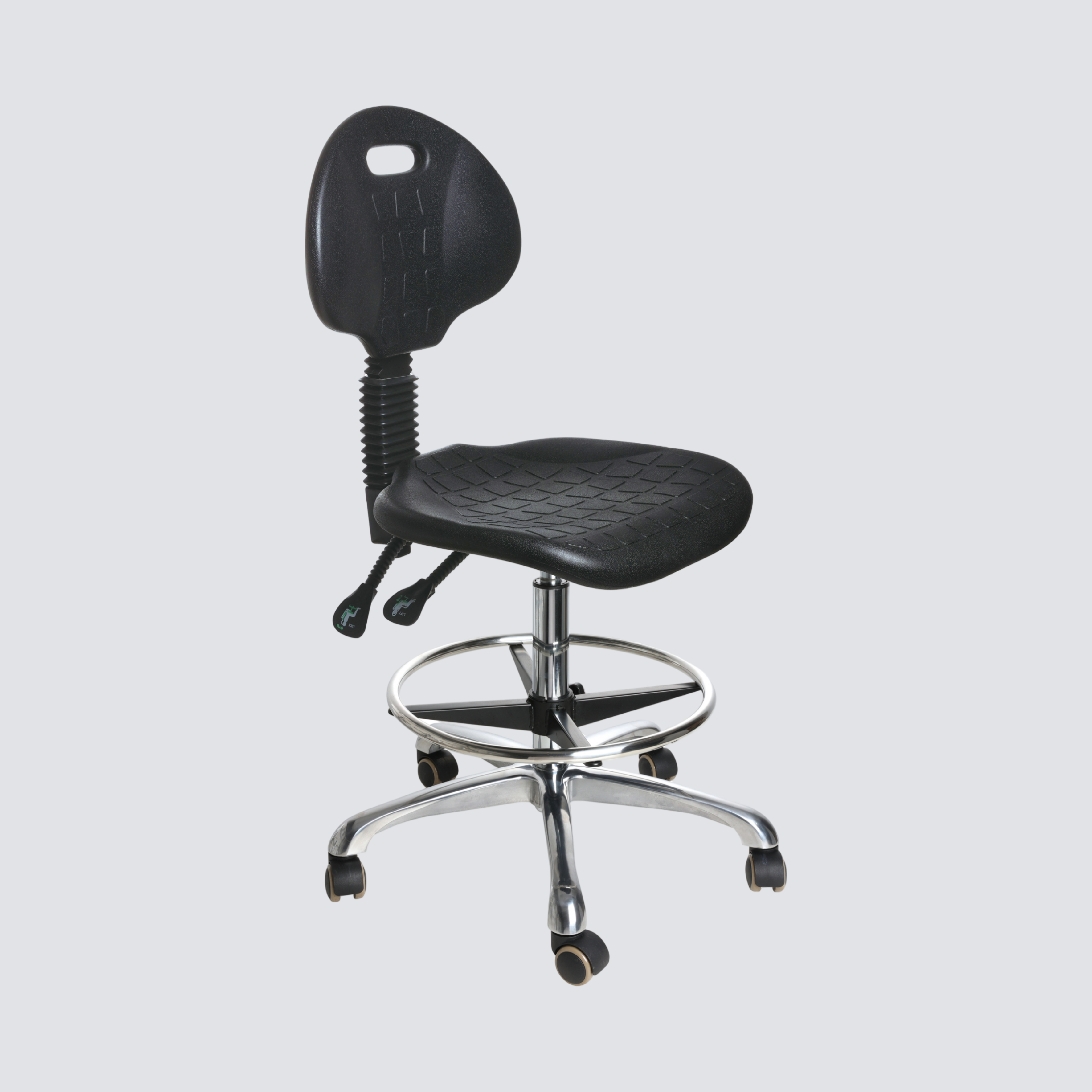 Industrial Polyurethane Rolling Laboratory Stool