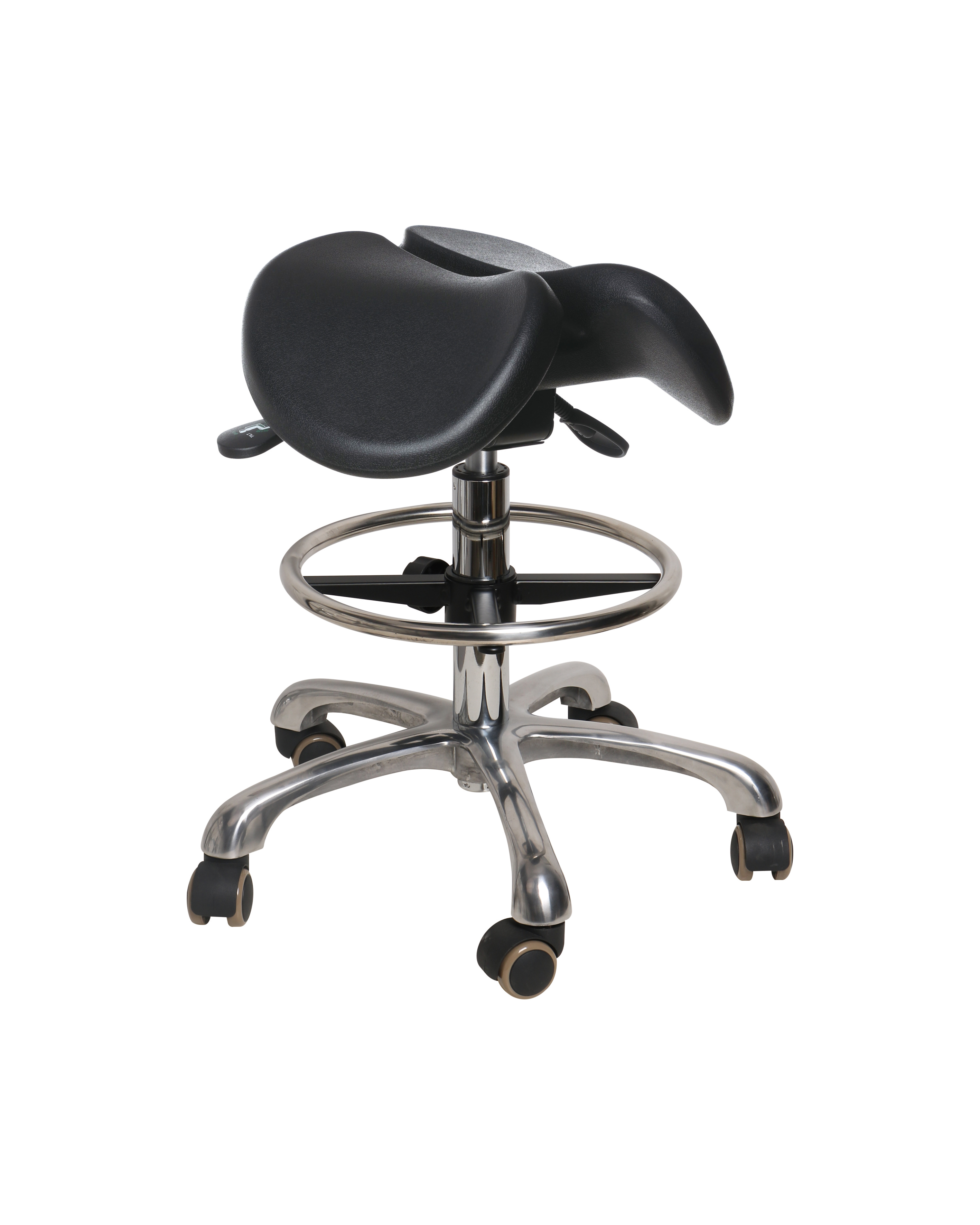 Industrial Polyurethane Swivel Work Seating with Foot Ring Laboratory Chair