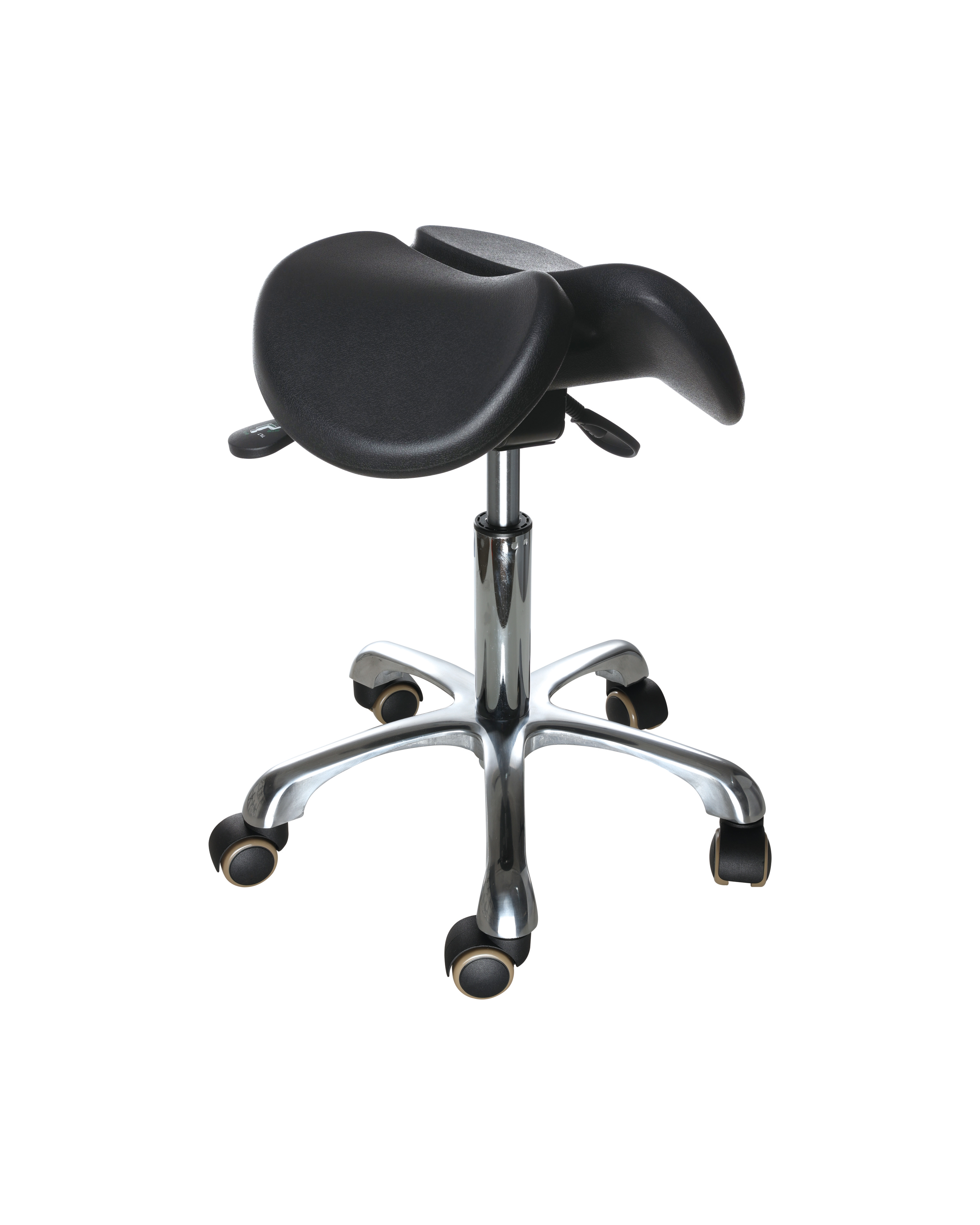 Industrial Polyurethane Seating with Casters and Foot Ring Adjustable Laboratory Chair