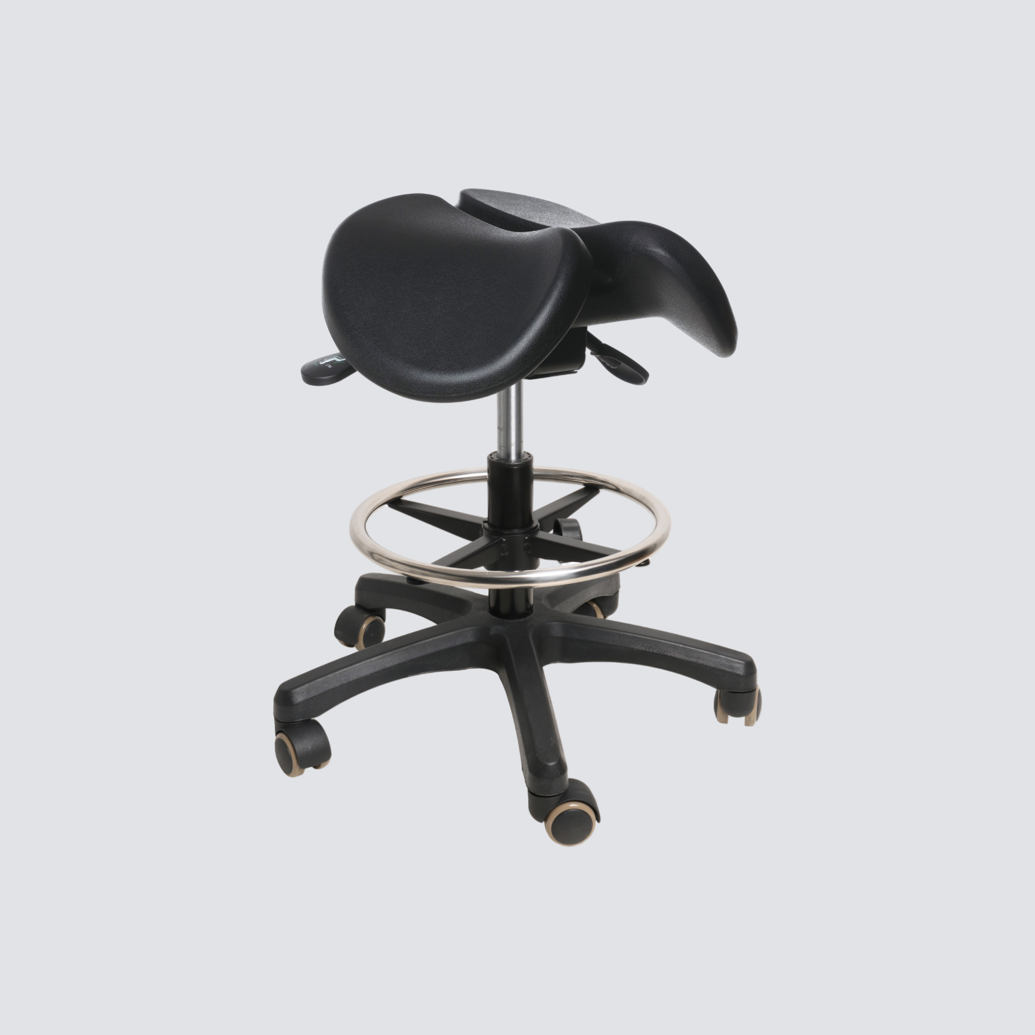 Industrial Polyurethane Chrome Foot Ring Adjustable and Casters with Lab Seating