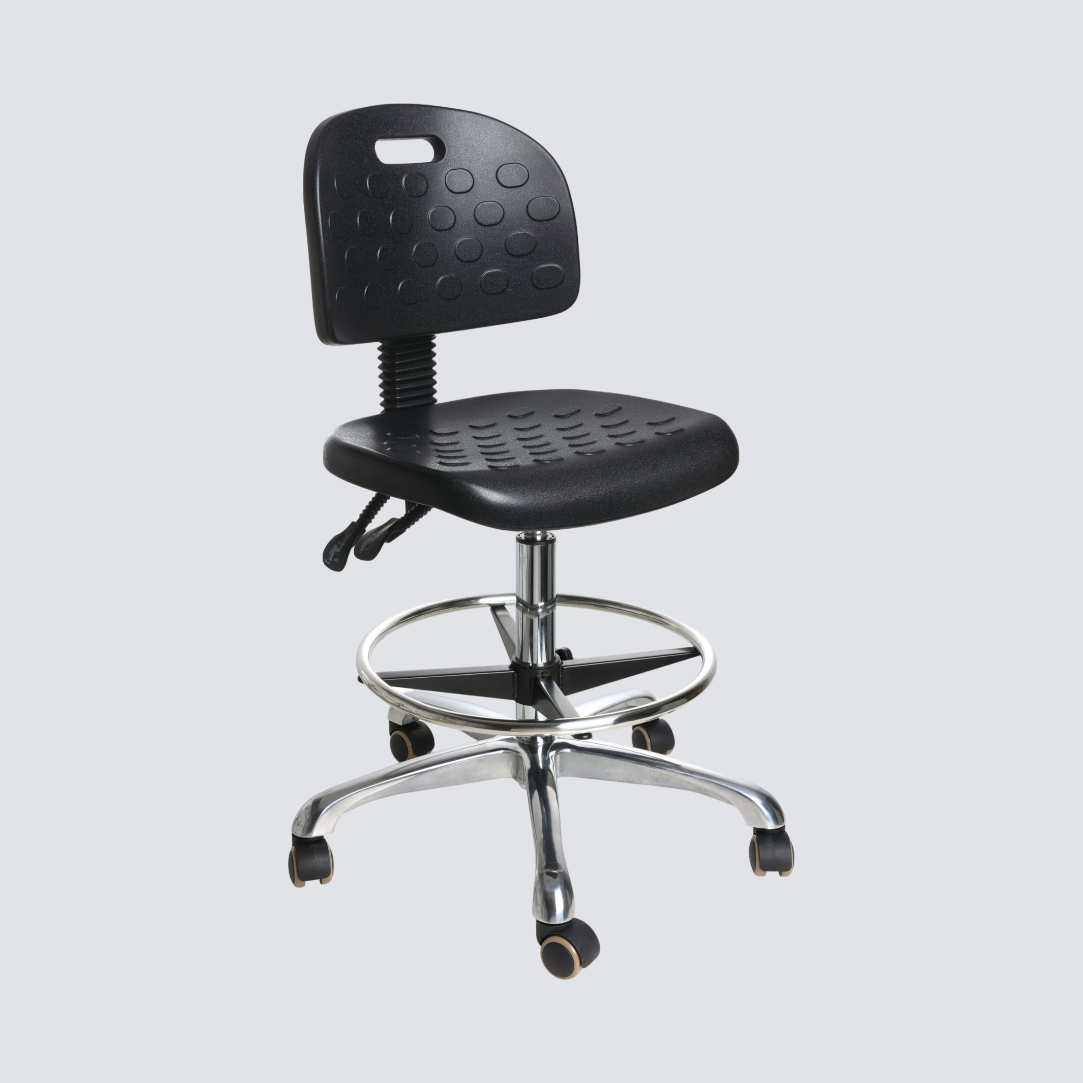 Premium Industrial Polyurethane Rolling Casters Lab Seating