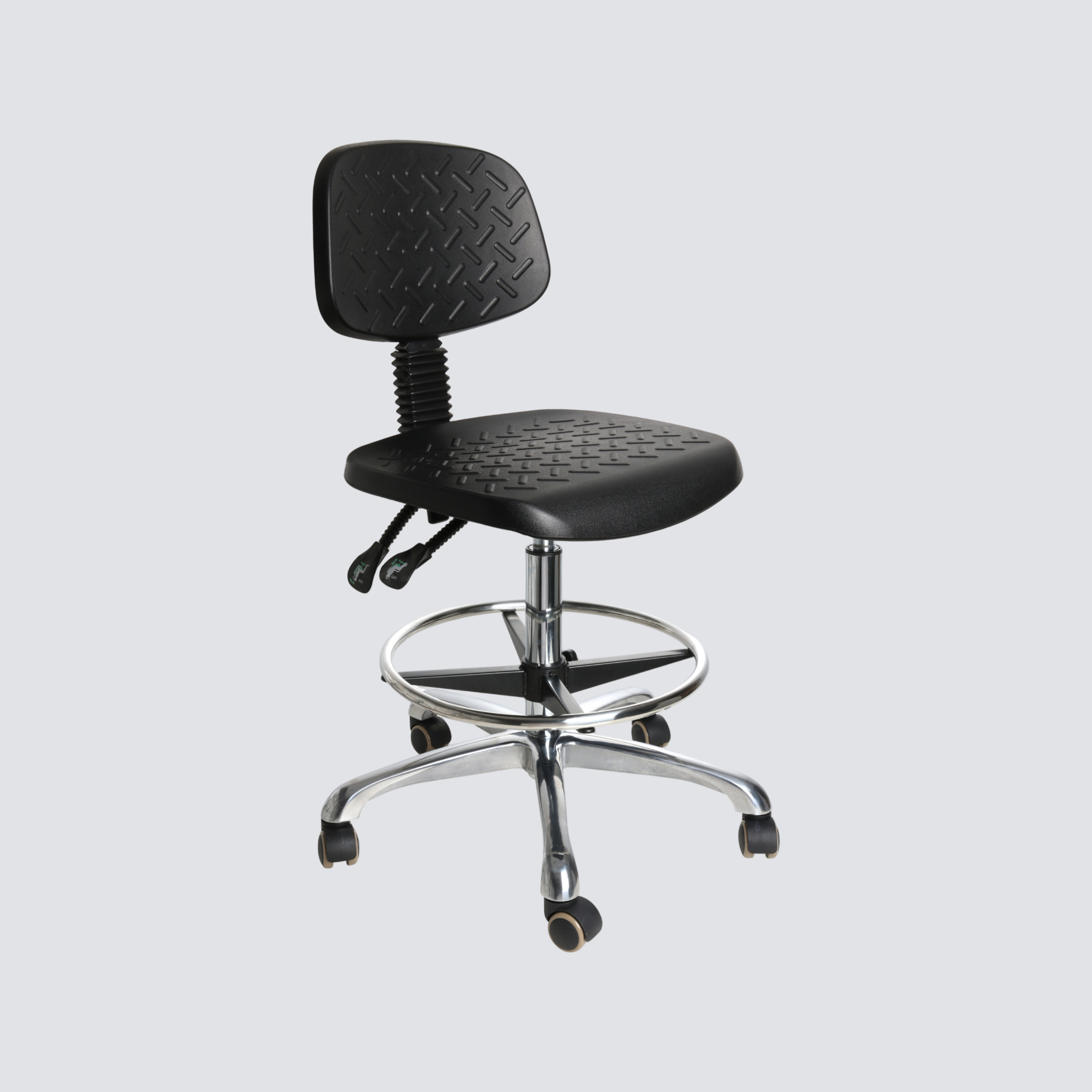 Industrial PU Swivel Laboratory Seating Stool