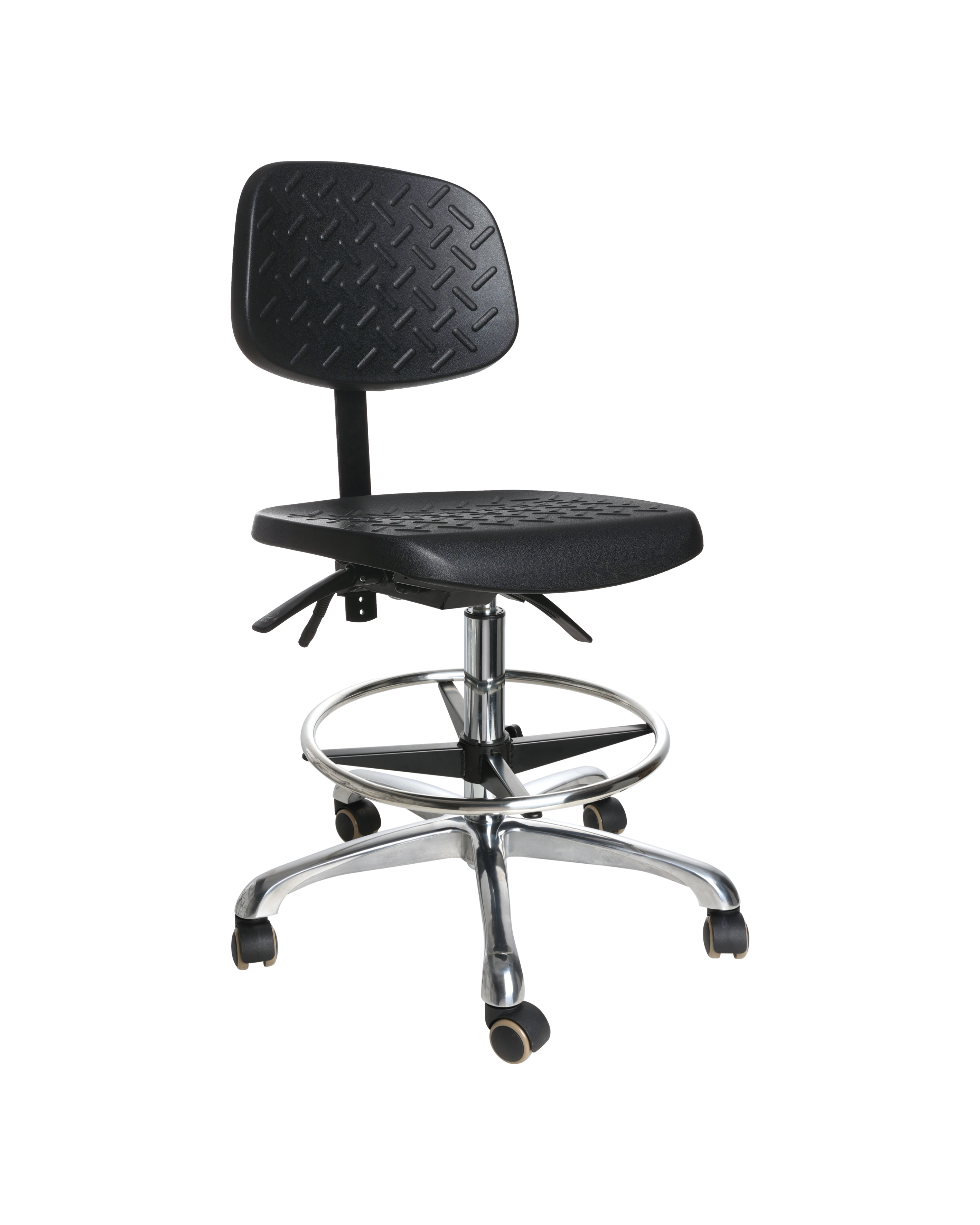 Industrial Laboratory Chair Polyurethane Construction with Adjustable Height