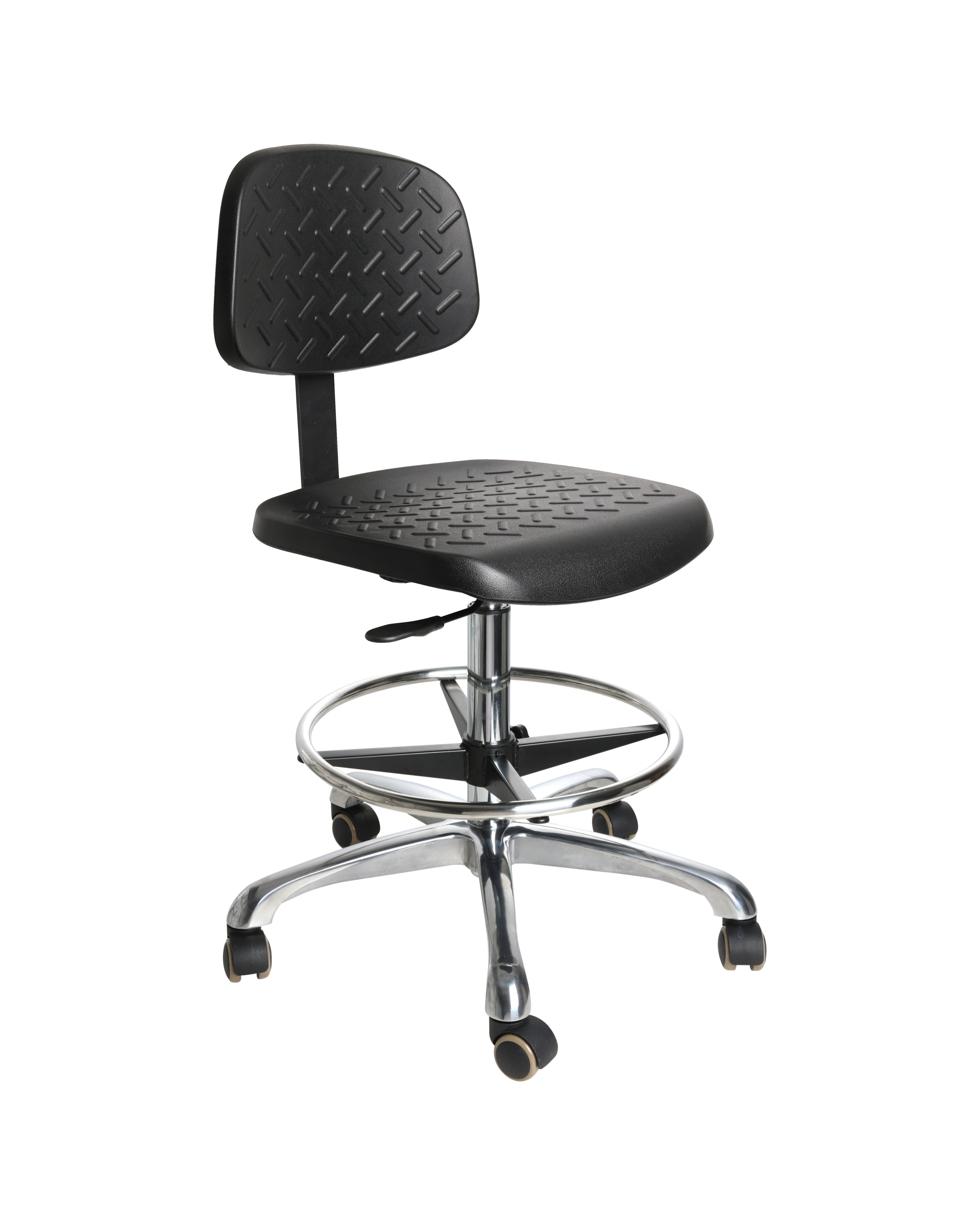 Industrial Laboratory Chair Polyurethane Construction with Adjustable Height