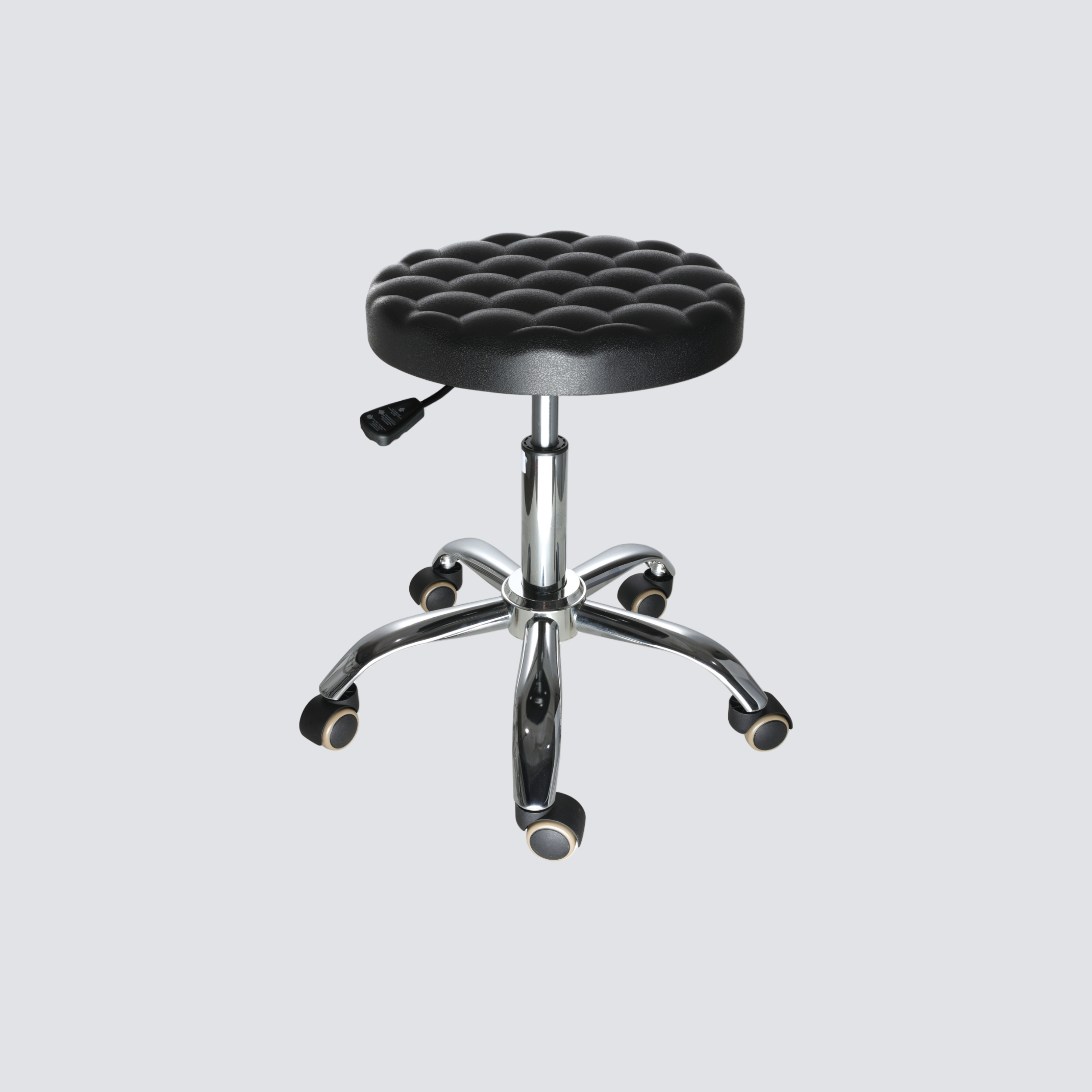 Industrial Polyurethane Laboratory Chair with Chrome Foot Ring Casters Adjustable