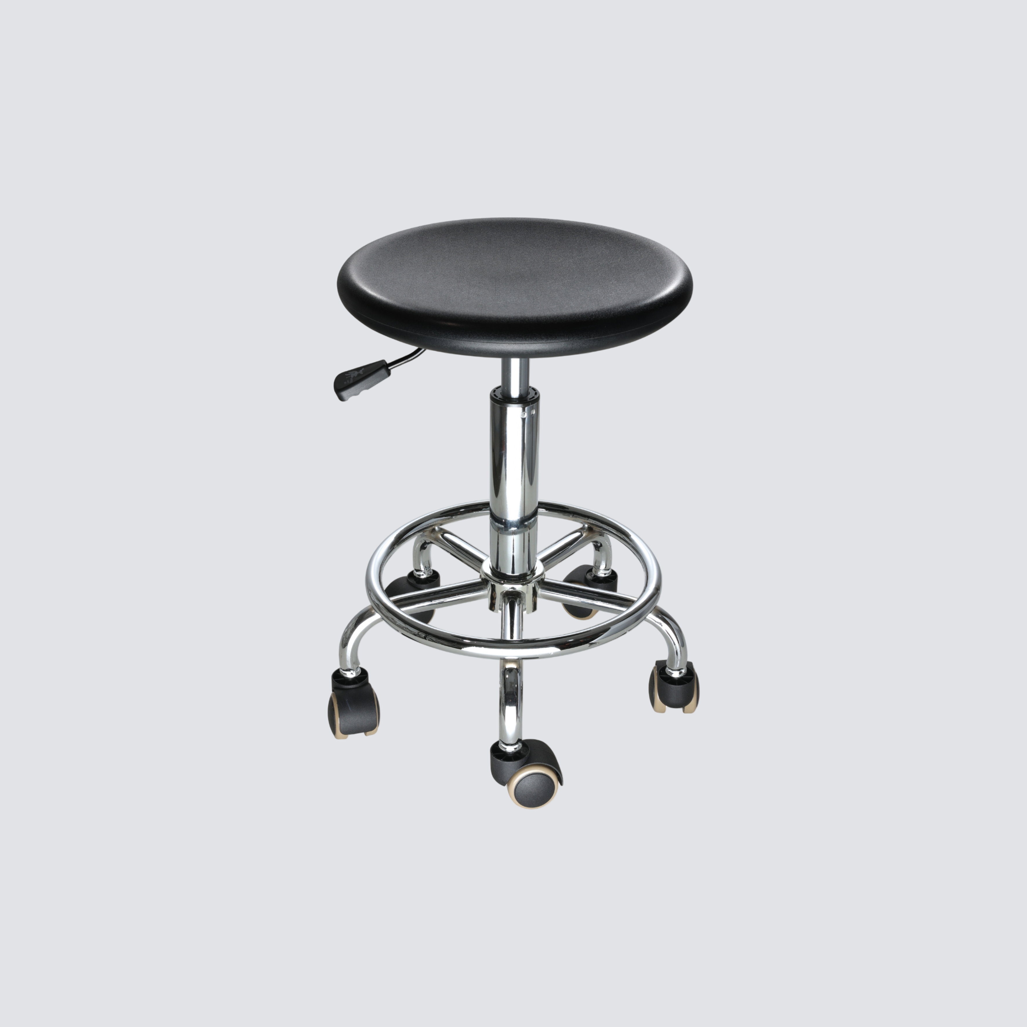 Smooth Rolling Industrial Polyurethane Adjustable Laboratory Stool