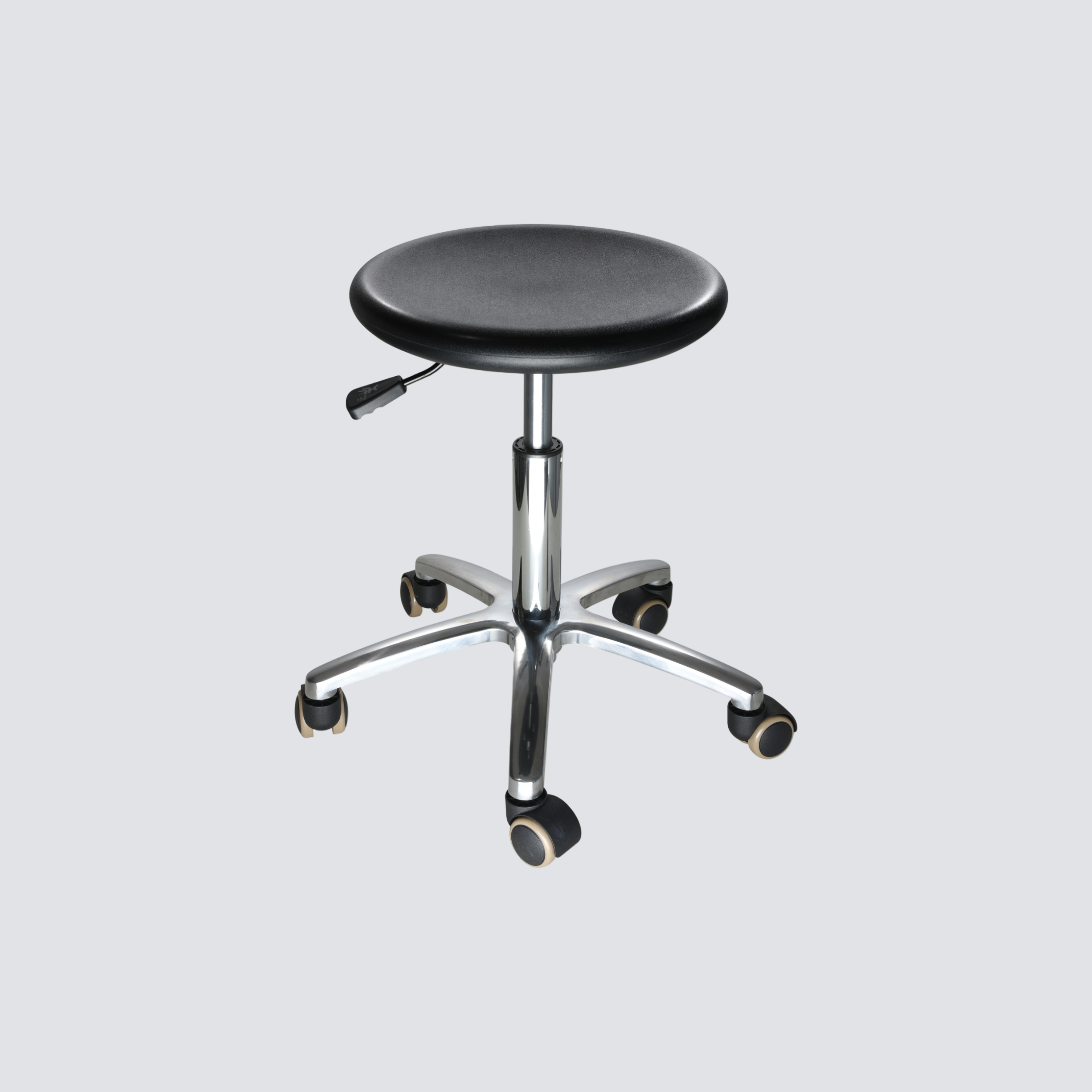Industrial Polyurethane Chrome Foot Ring and Casters Adjustable with Lab Seating