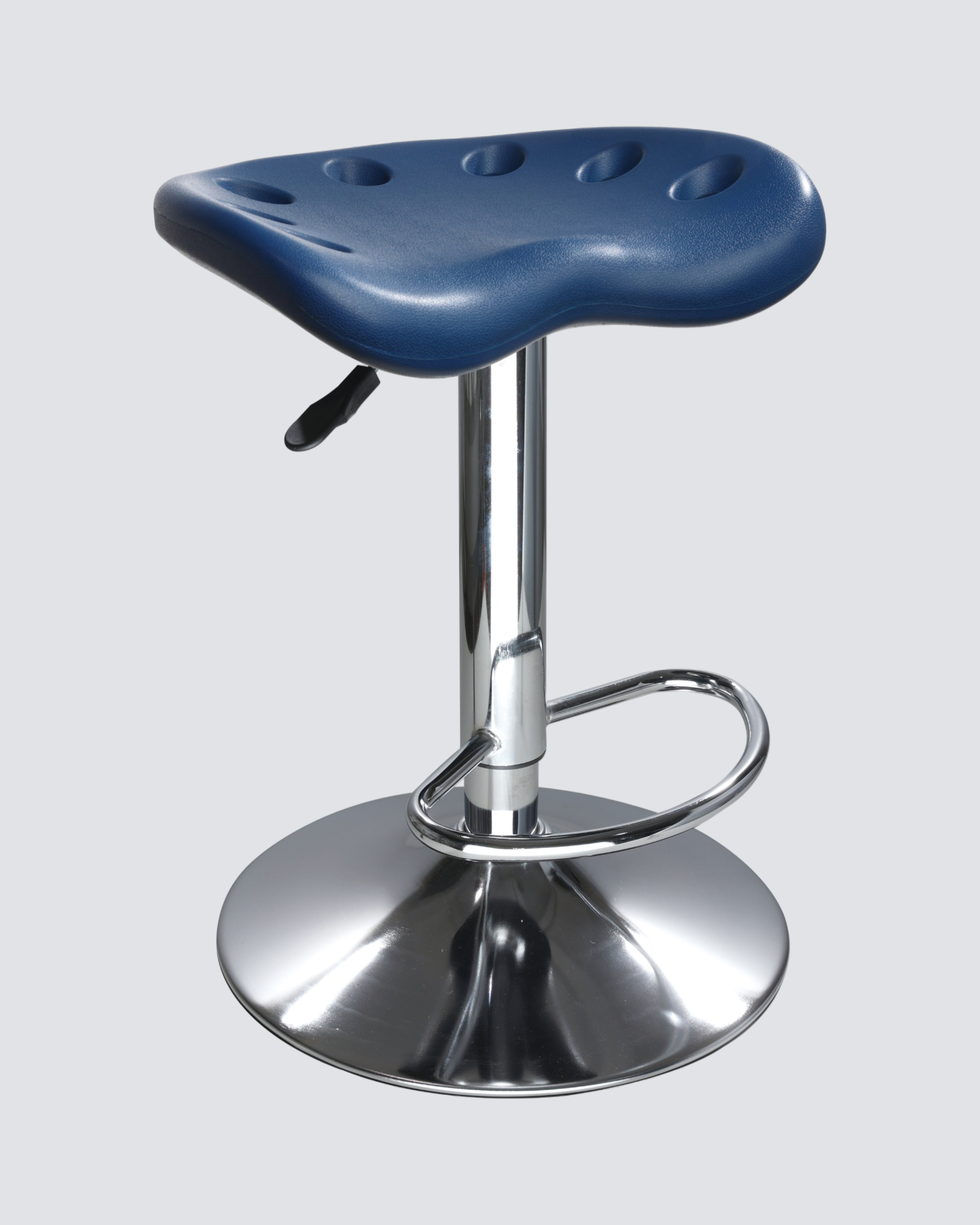 Industrial Polyurethane Casters and Chrome Foot Ring Adjustable with Laboratory Chair