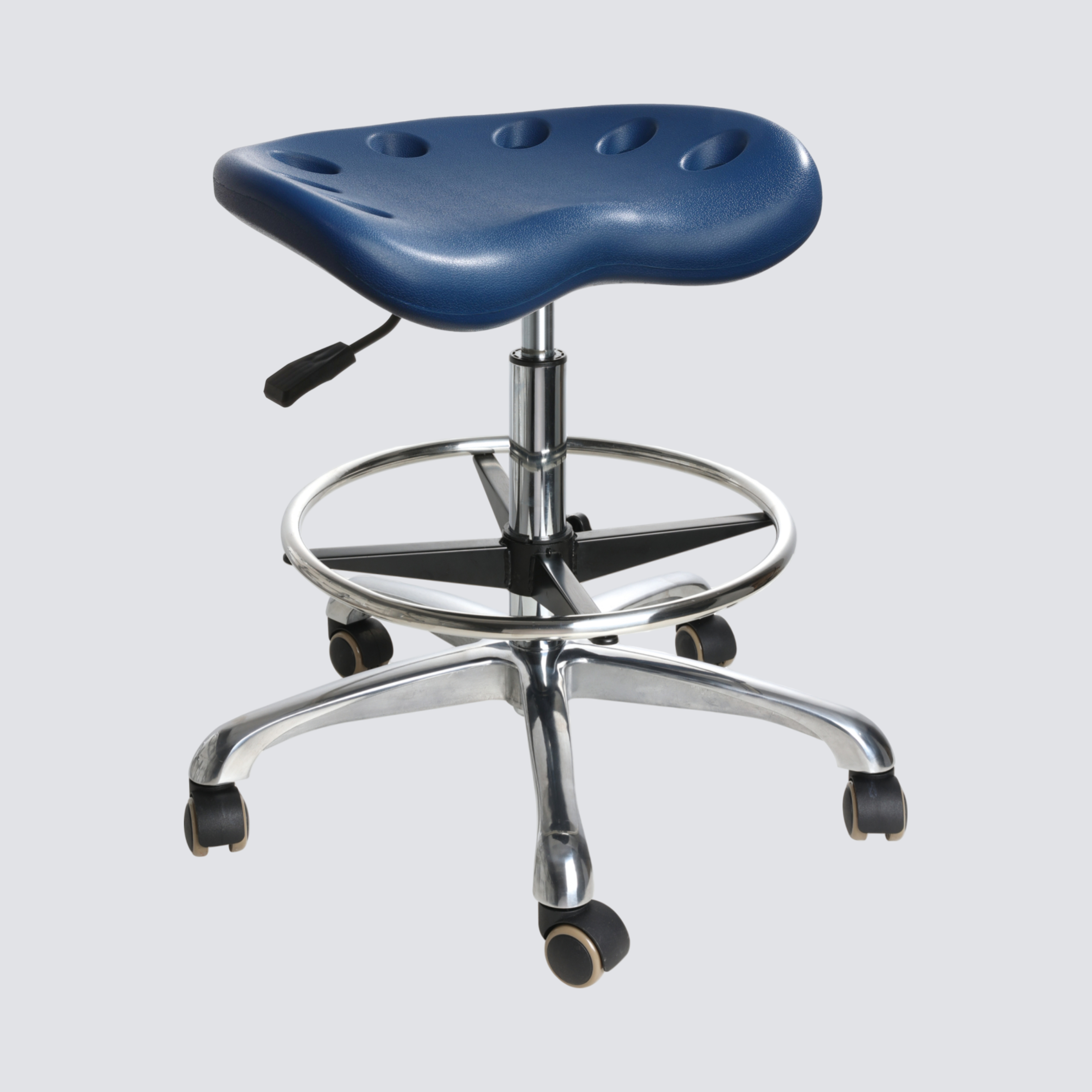 Industrial Polyurethane Swivel Casters Adjustable Lab Seating