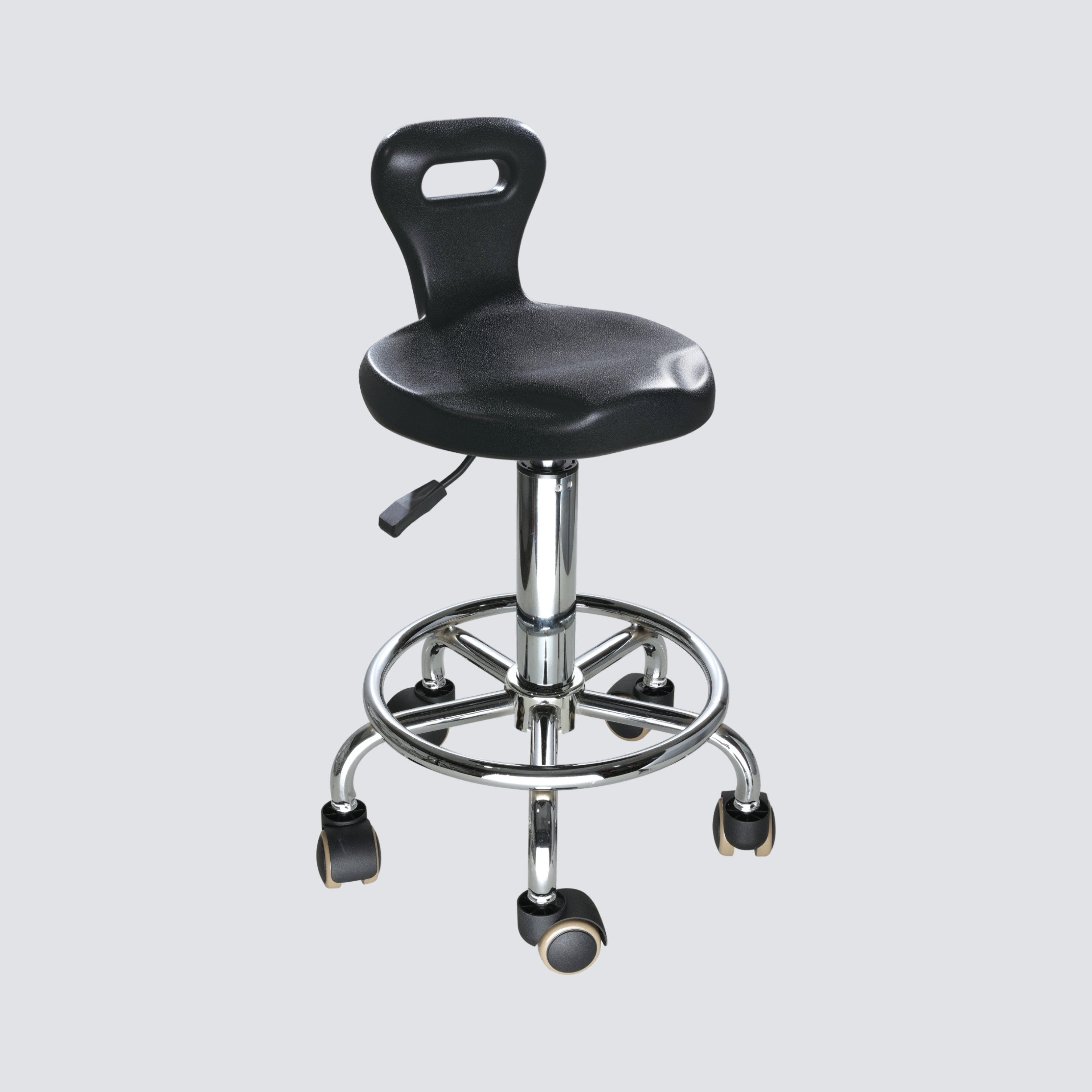 Industrial PU Swivel Rolling Casters Adjustable Laboratory Chair