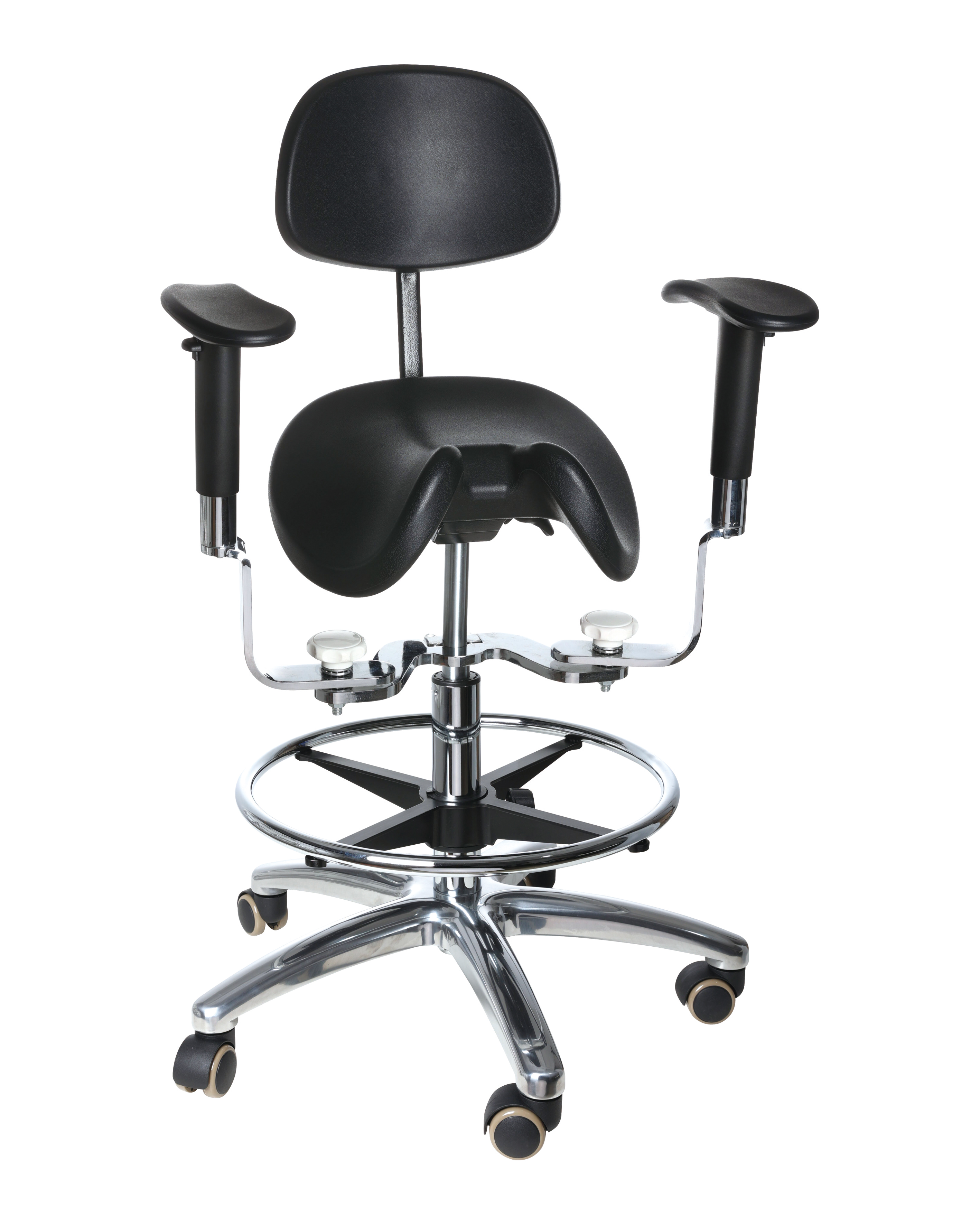Adjustable Clinical Stool with Foot Ring and Enhanced Mobility Medical Chair