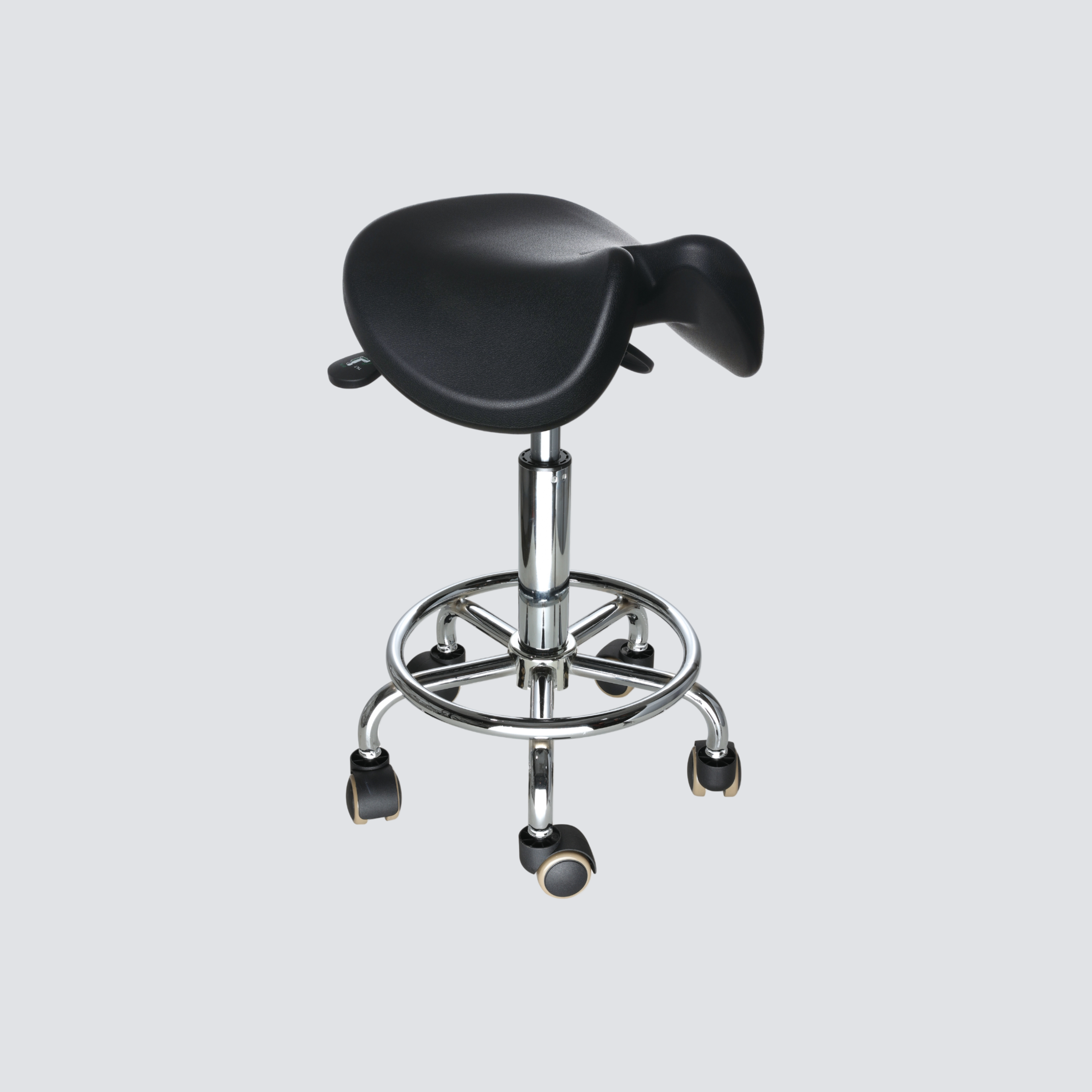 Industrial PU Smooth Rolling Chrome Foot Ring Lab Seating