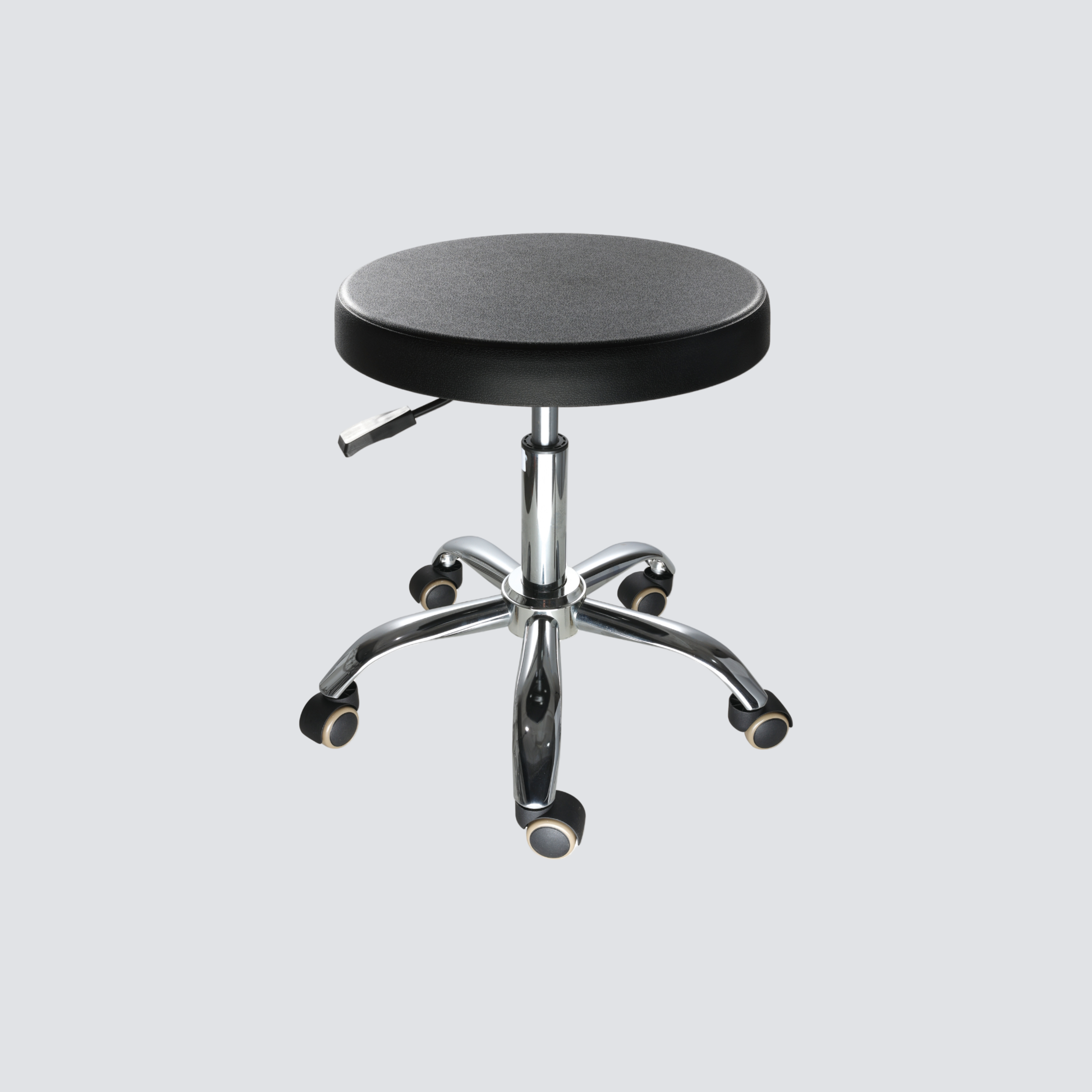 Industrial Polyurethane with Casters Adjustable Chrome Foot Ring Laboratory Chair