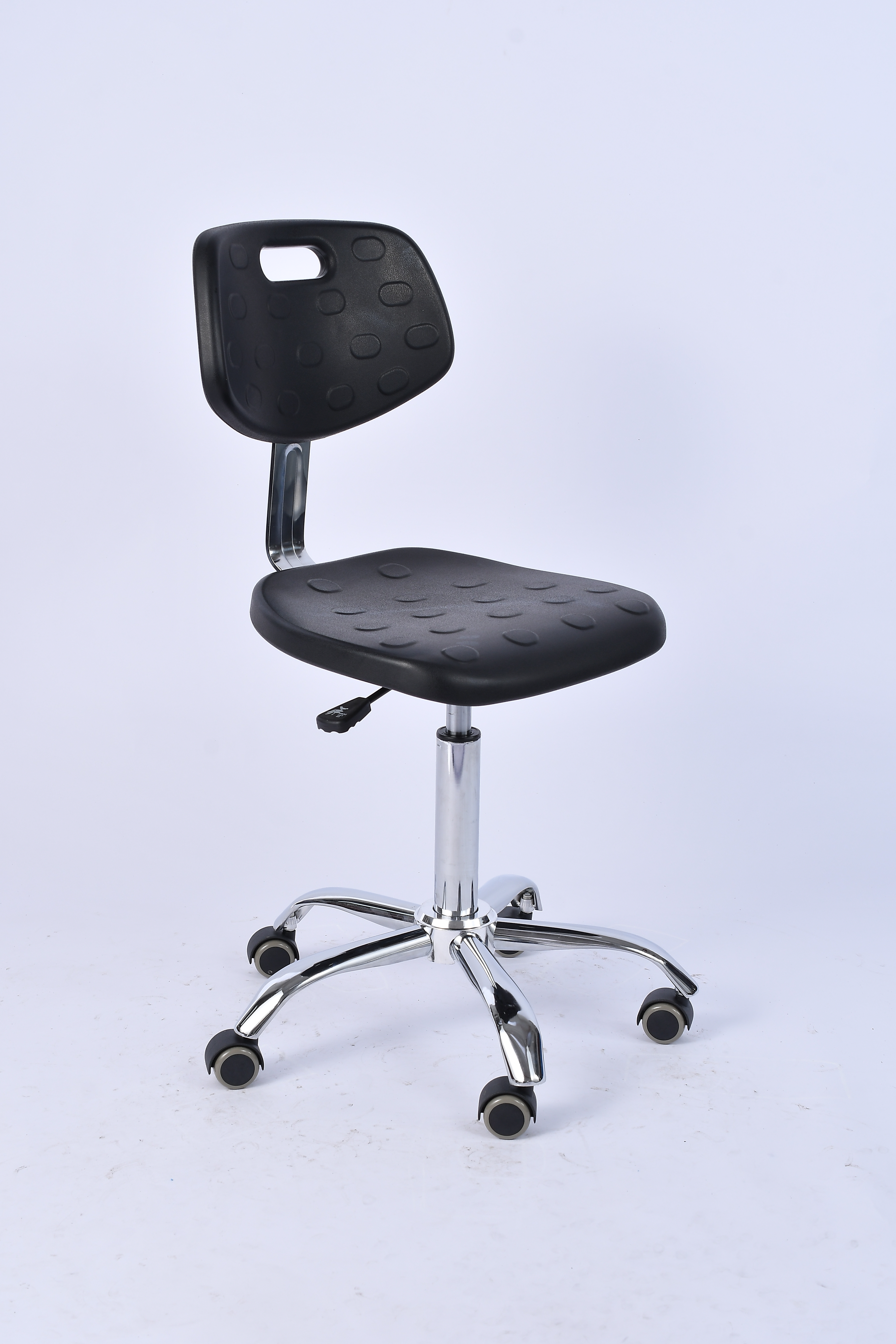 Ergonomic Adjustable Medical Lab Chair with Armrests & Foot Ring, Swivel Rolling Stool