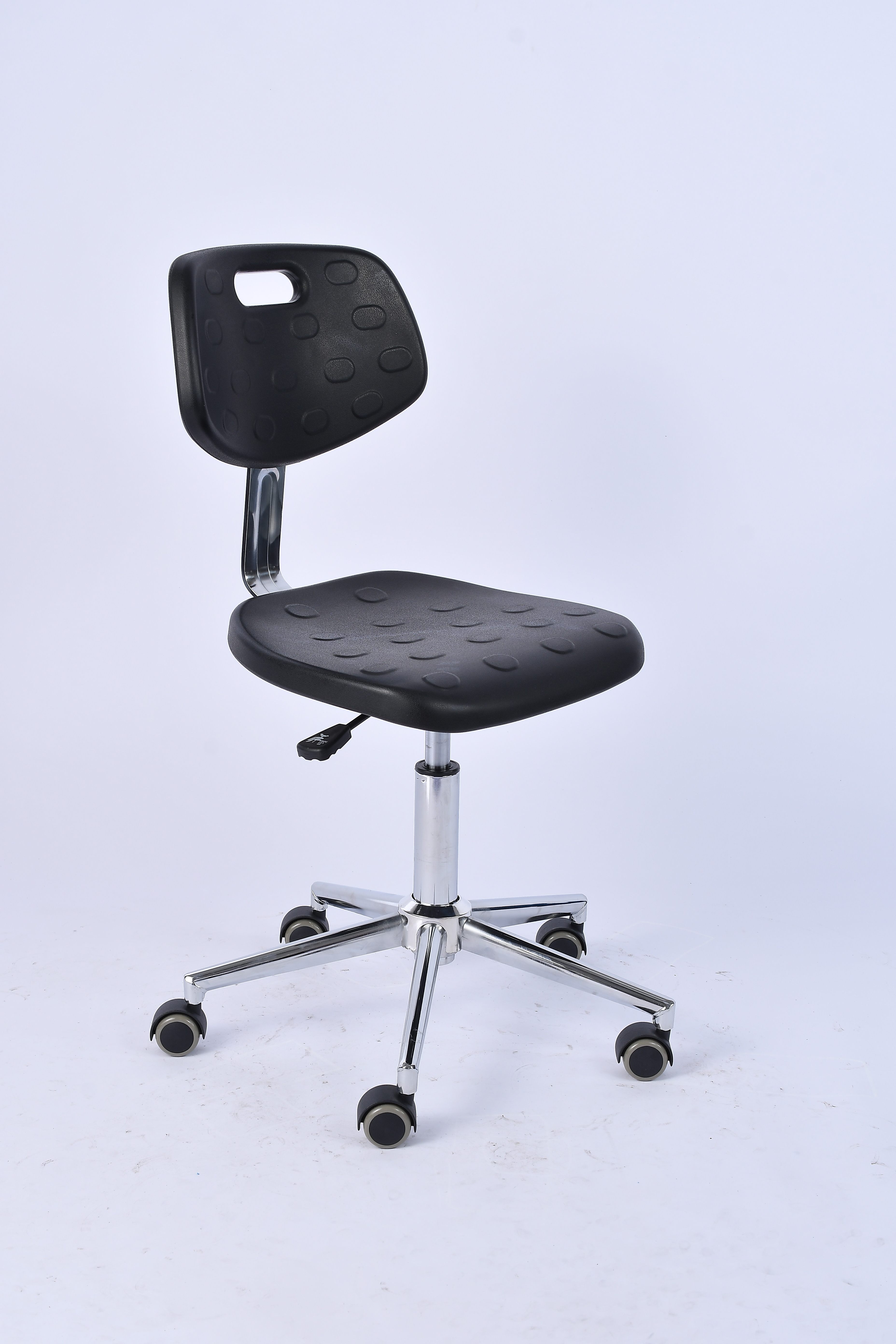 Ergonomic Adjustable Office Stool Chair with Armrests & Foot Ring, Swivel Rolling Task Chair
