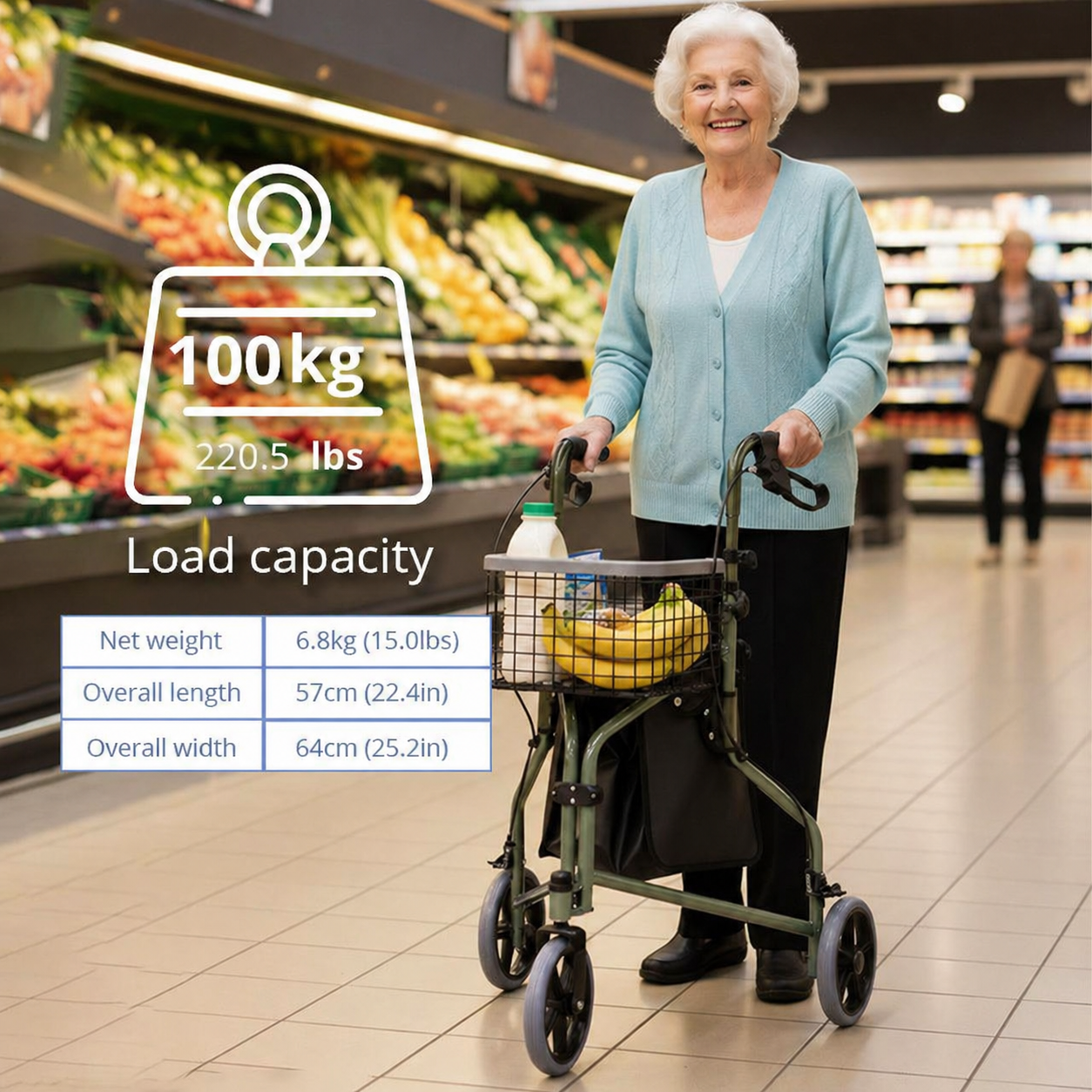 Tw-6001-G Knee Scooter Aluminum Light Weight Comfortable Foldable Duty Stable Mobility Solution for Knee Injury Patients CE Certified