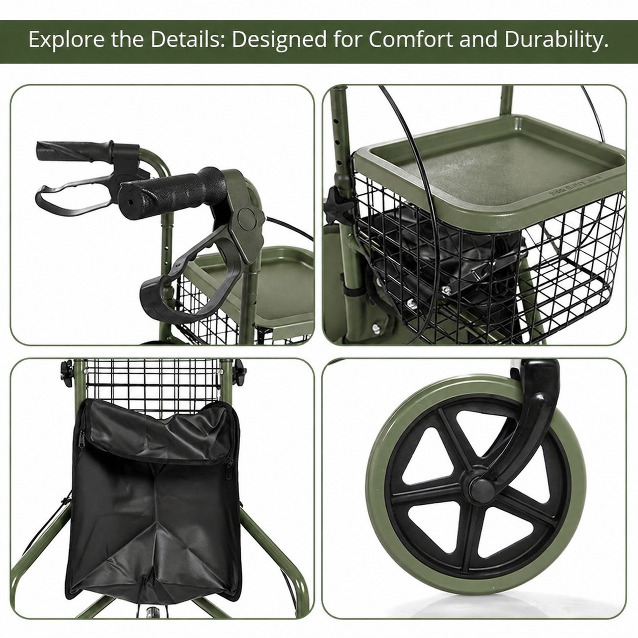 Tw-6001-G Knee Scooter Aluminum Light Weight Comfortable Foldable Duty Stable Mobility Solution for Knee Injury Patients CE Certified