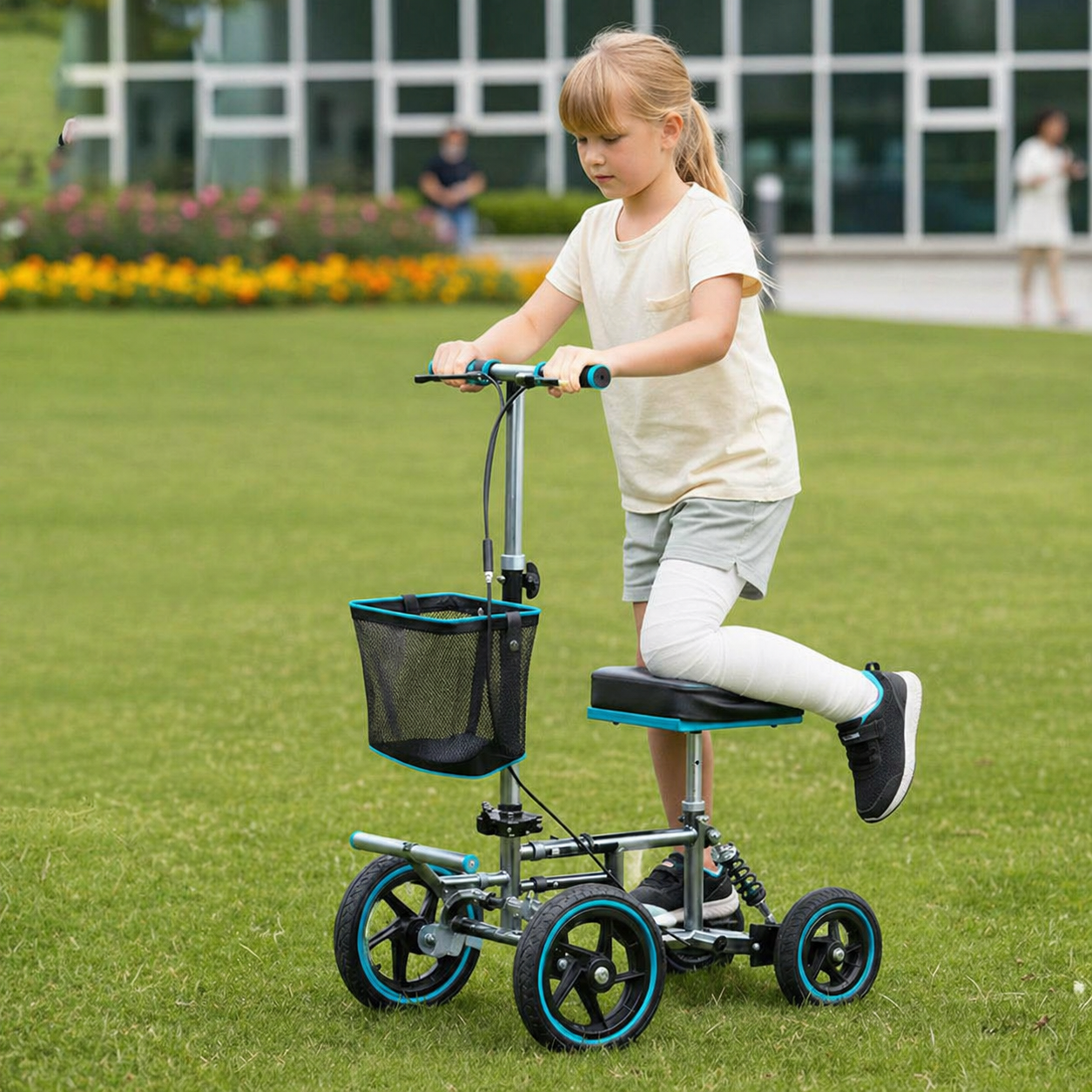 kw-6001-b Lightweight Aluminum Knee Scooter for Knee Injury Patients Medical Mobility Aid Waterproof Portable CE Certified Relaxsmith