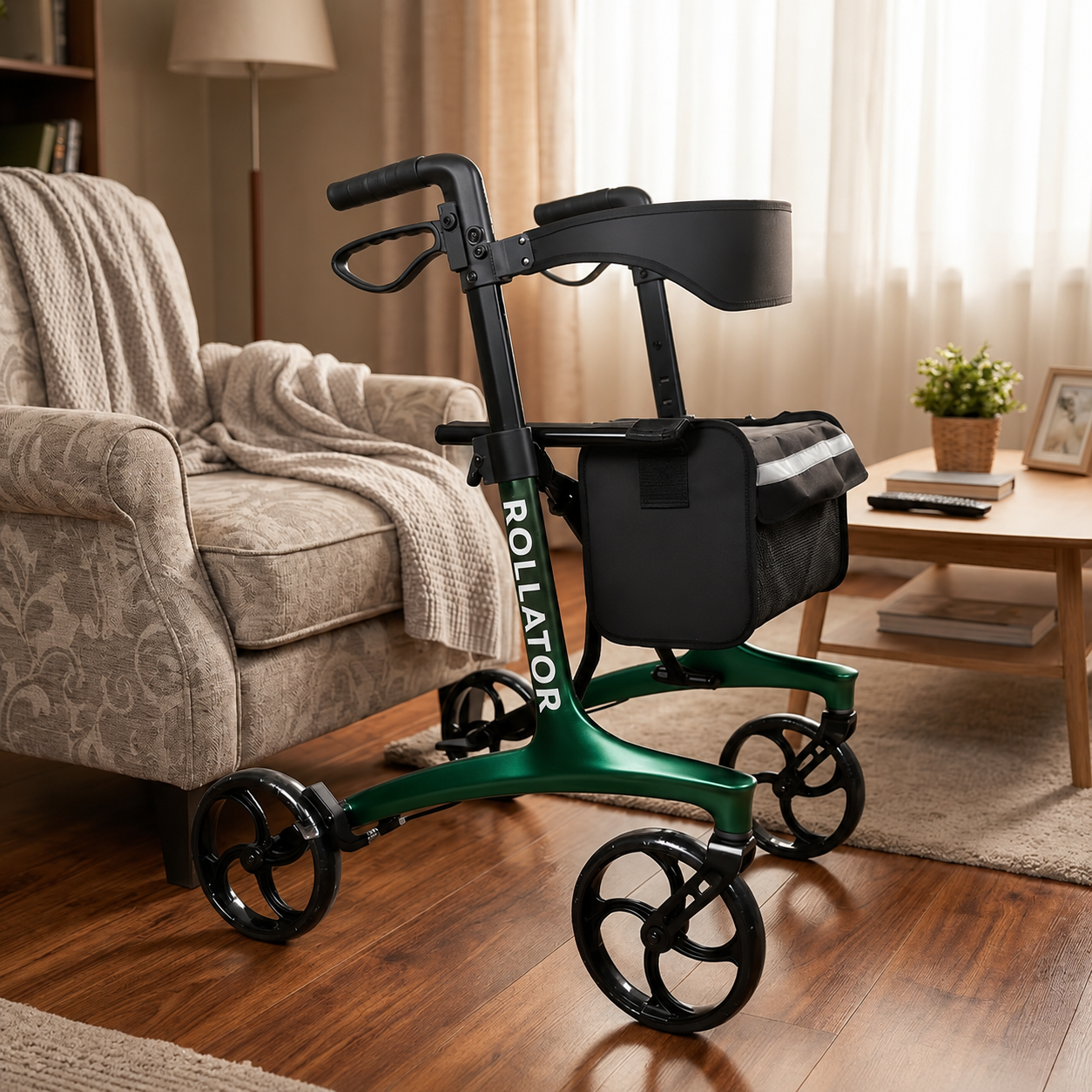 CR3012   Ultra Lightweight Carbon Fiber Rollator Walker OEM ODM Medical Mobility Solution for Rehabilitation Patients Heavy Duty